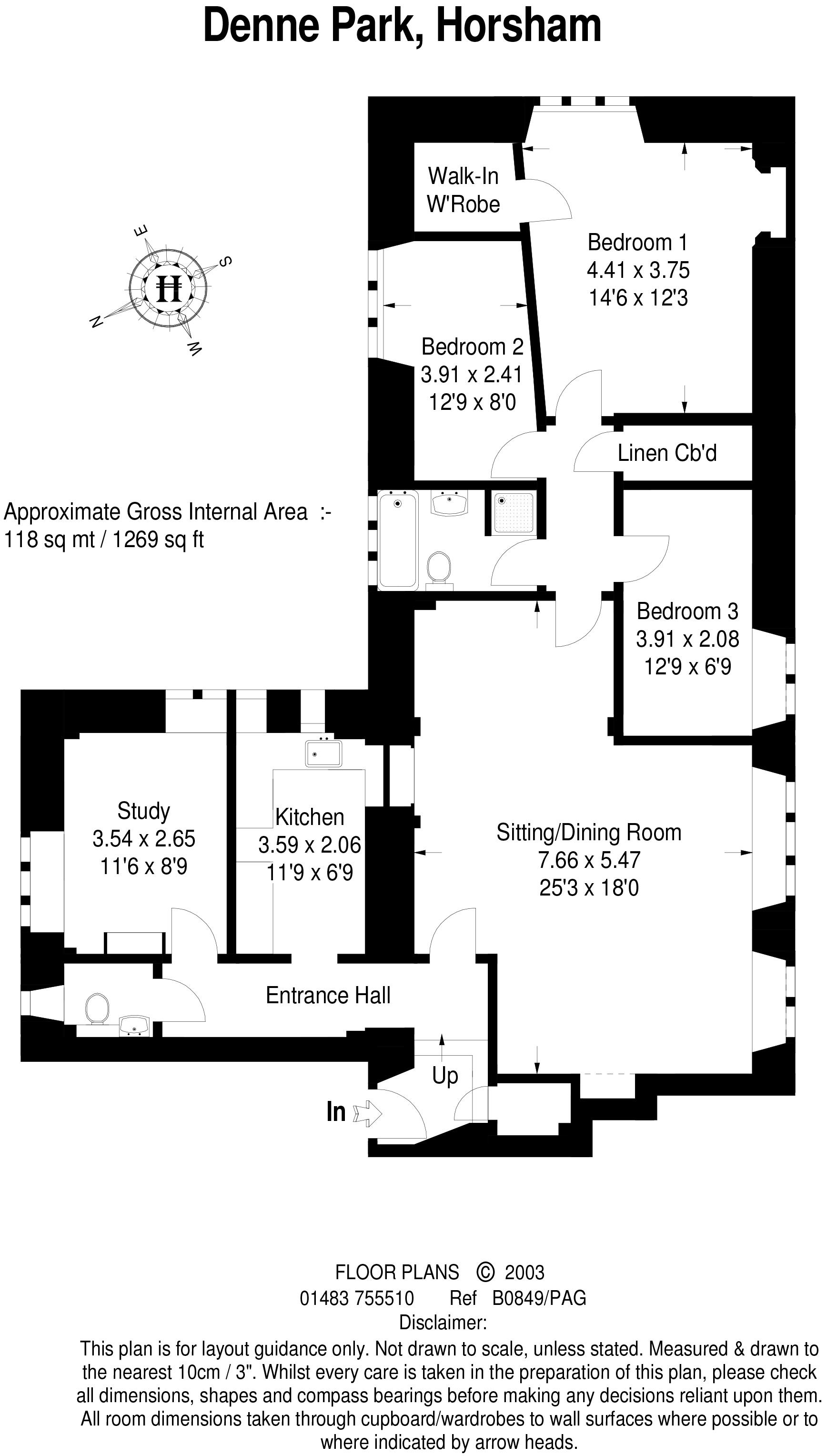 Denne Park House, Denne Park, Horsham, West Sussex RH13, 3 bedroom flat