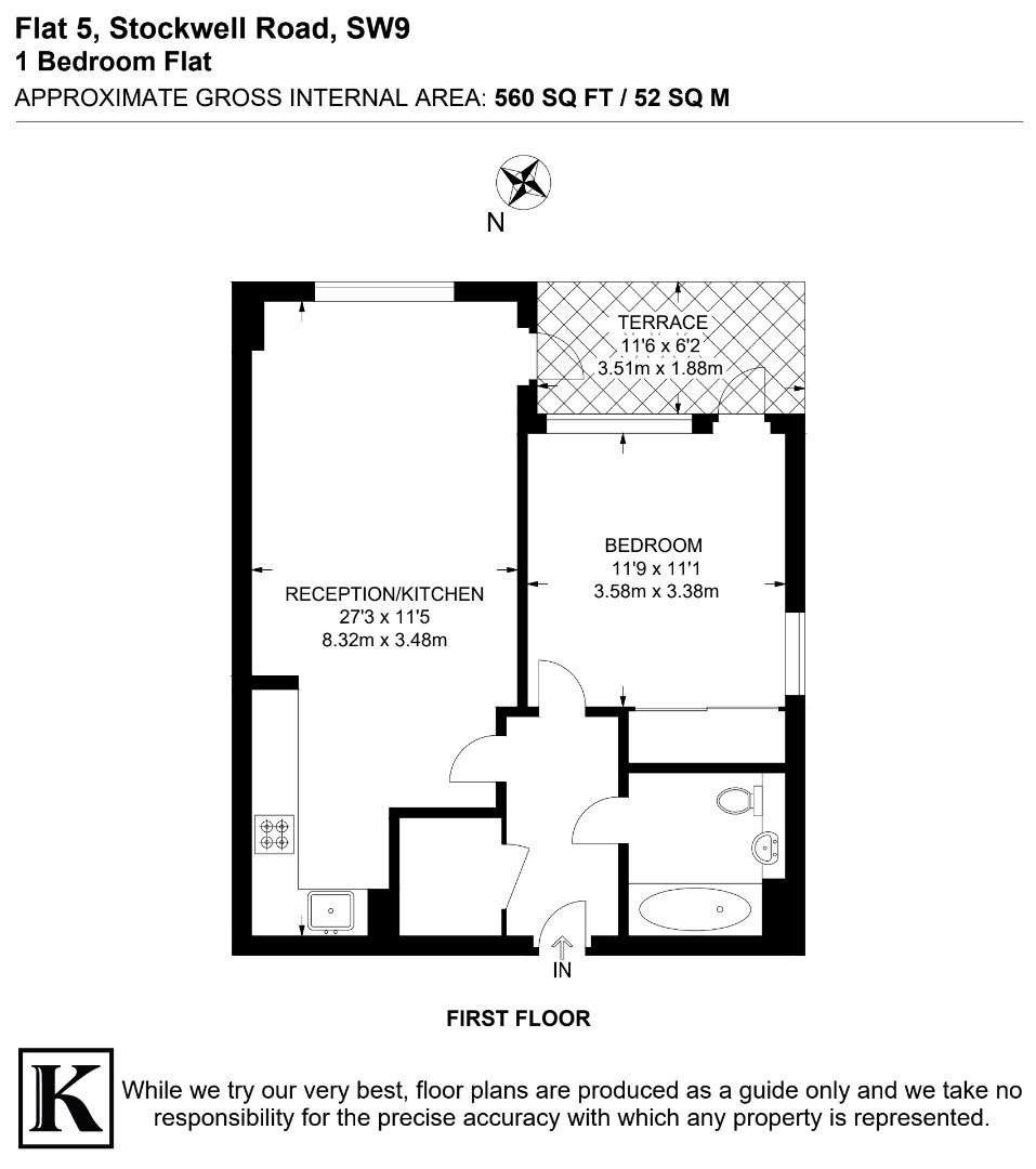 Flat 5, 151, Stockwell Road, London floorplan