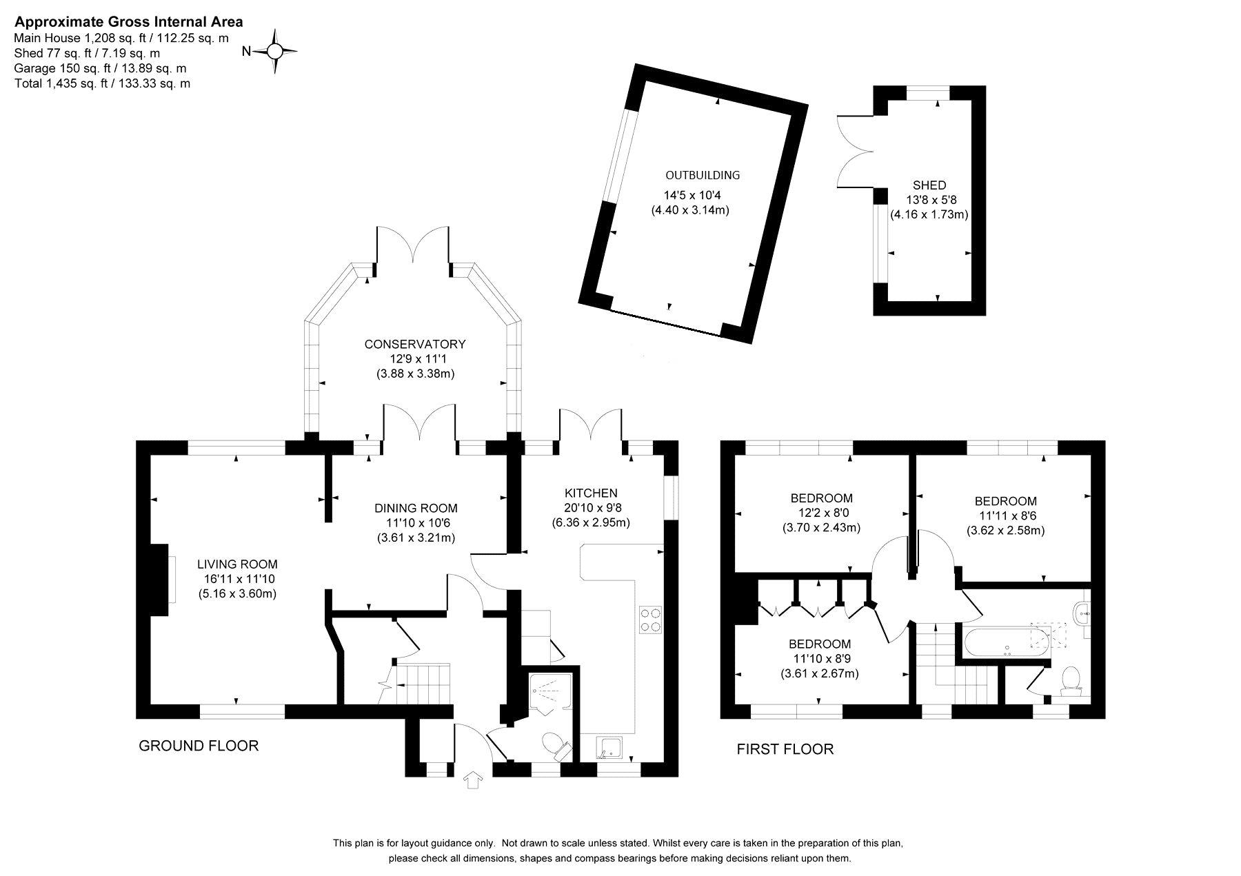 13, Thompsons Close, Woking floorplan