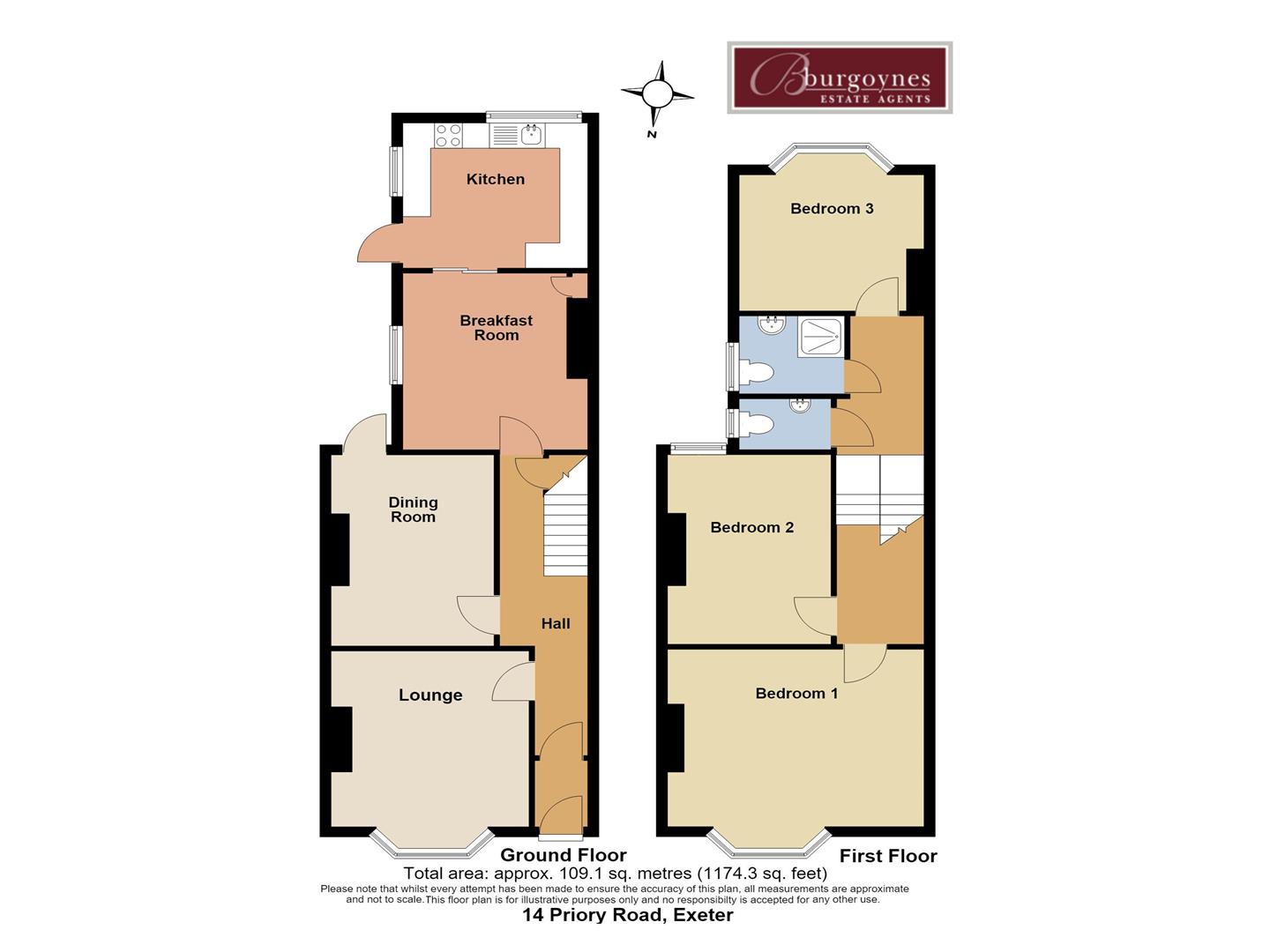 14, Priory Road, Exeter floorplan