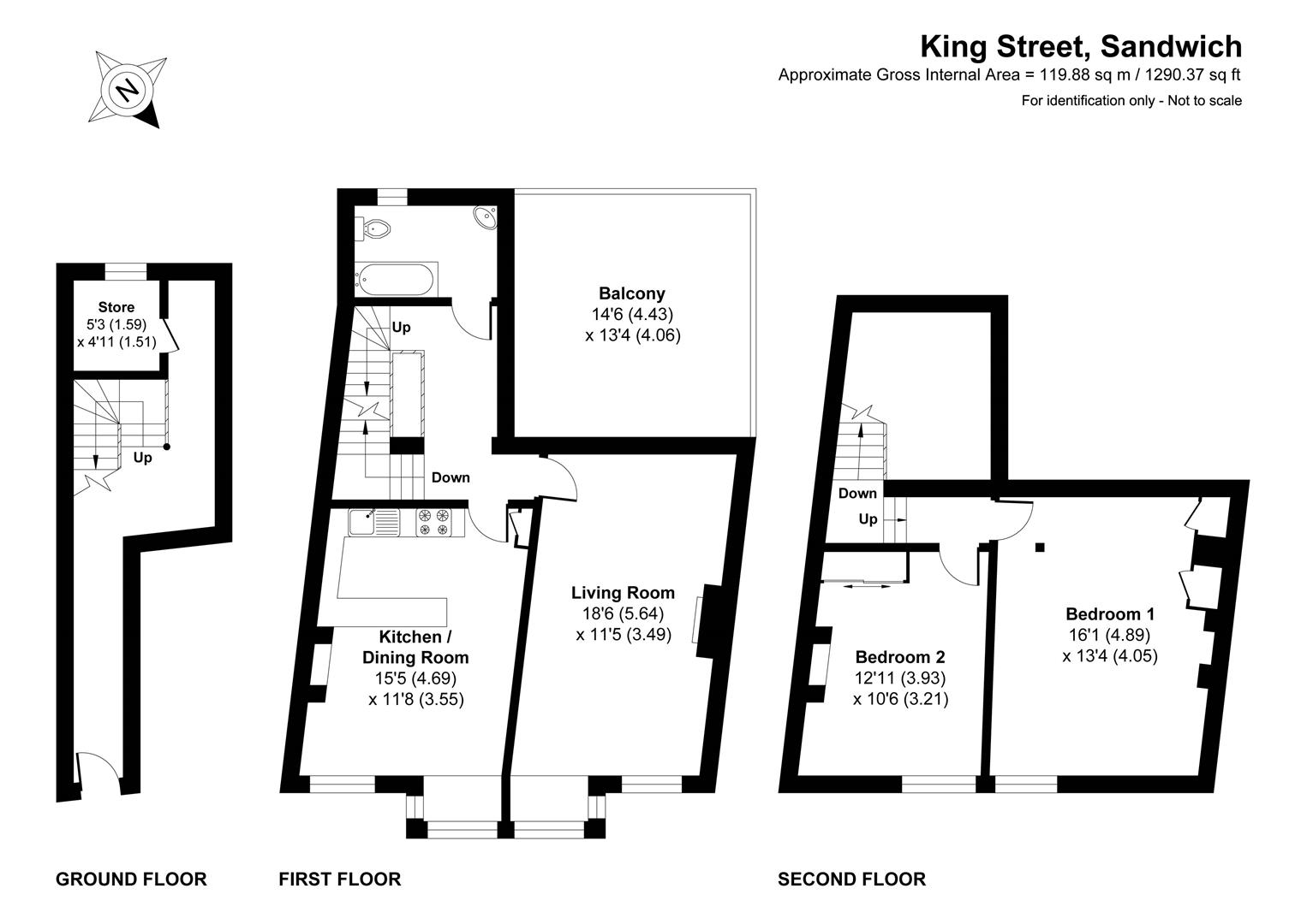 30A, King Street, Sandwich floorplan