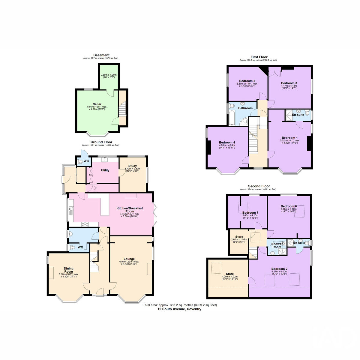 12, South Avenue, Coventry floorplan