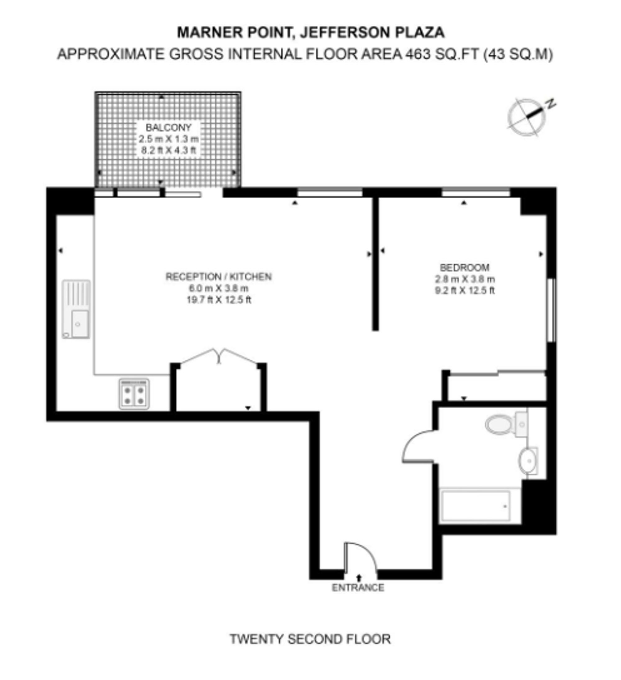 Flat 176, Marner Point, London floorplan