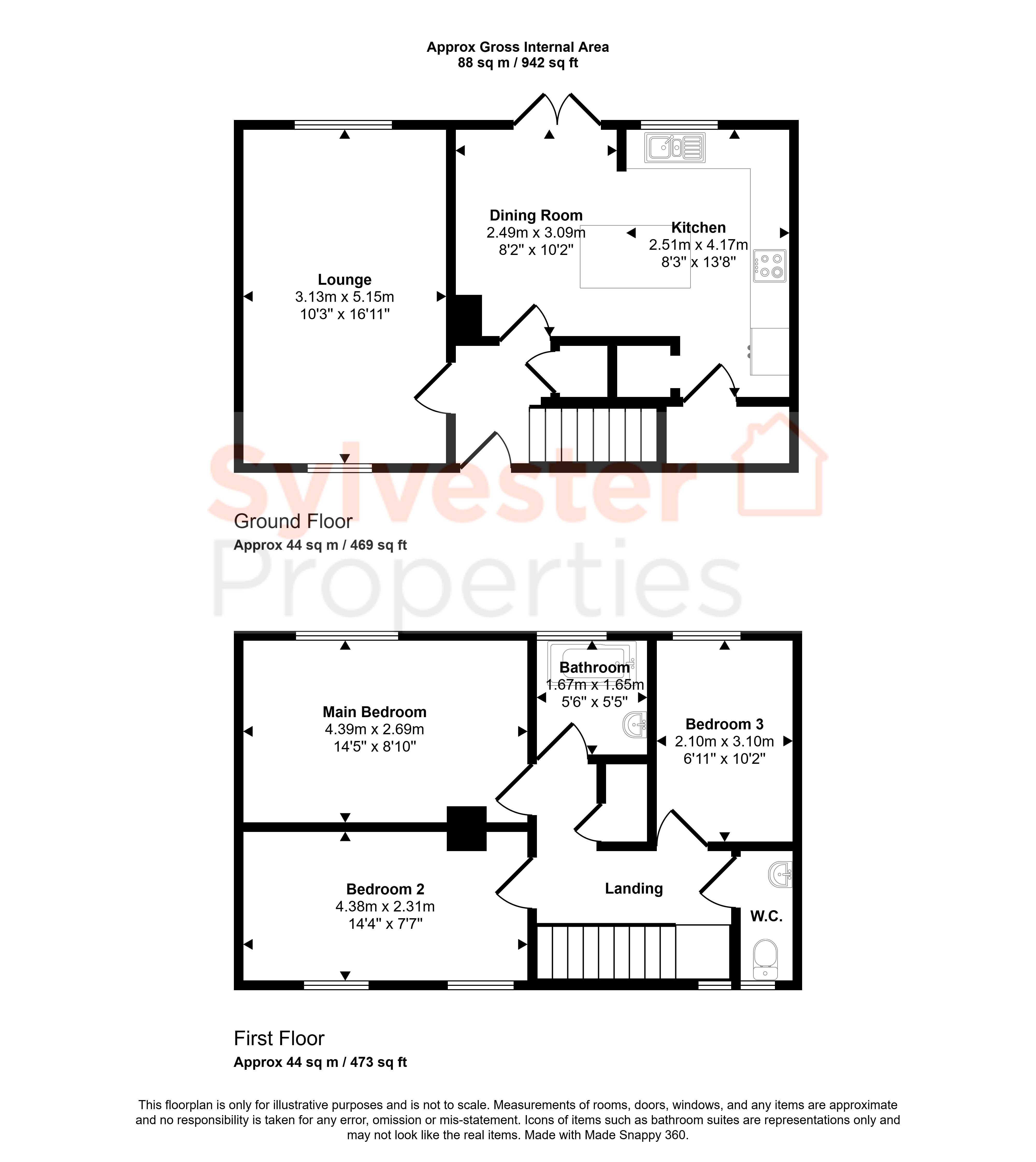 17, Alder Grove, Consett floorplan