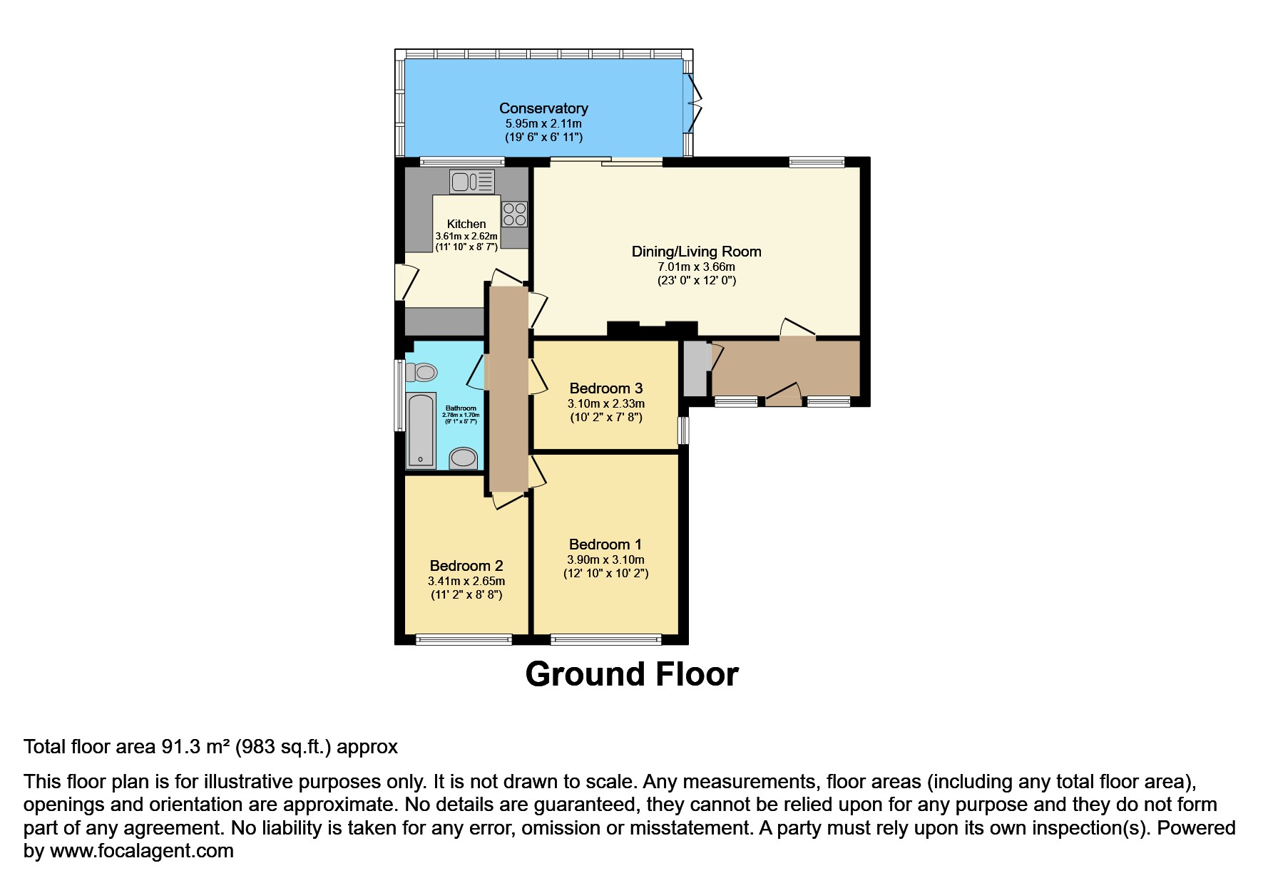 34, Overcote Lane, Needleworth, St. Ives floorplan