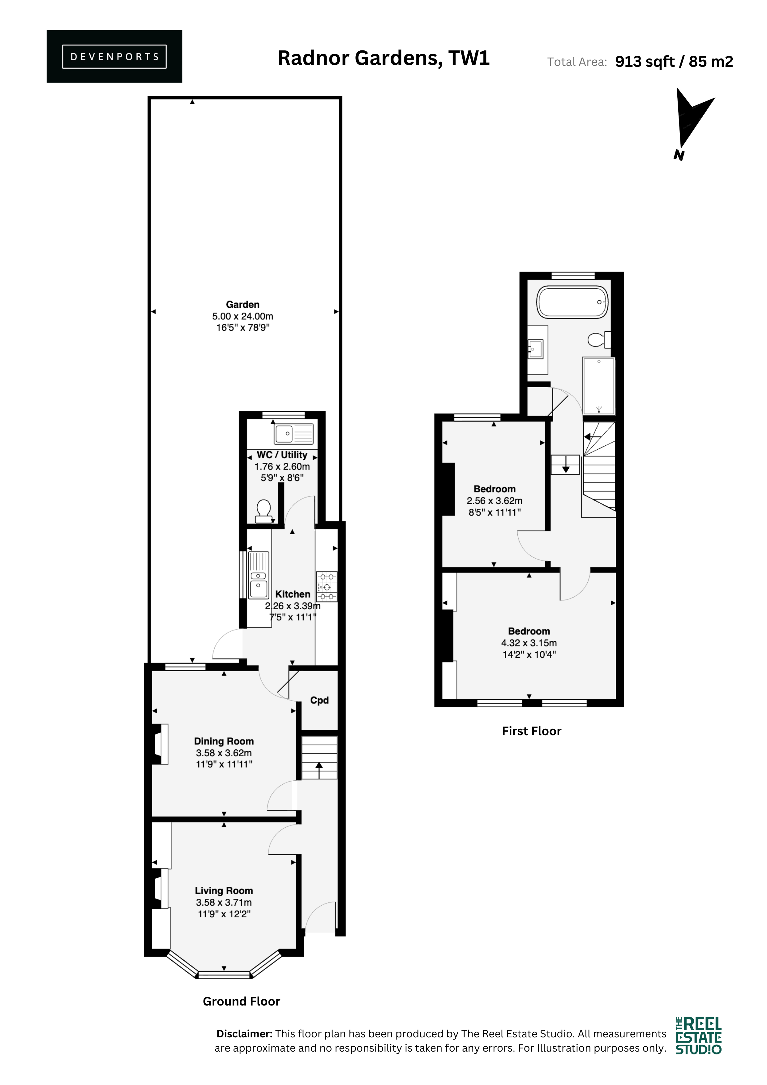 35, Radnor Gardens, Twickenham floorplan