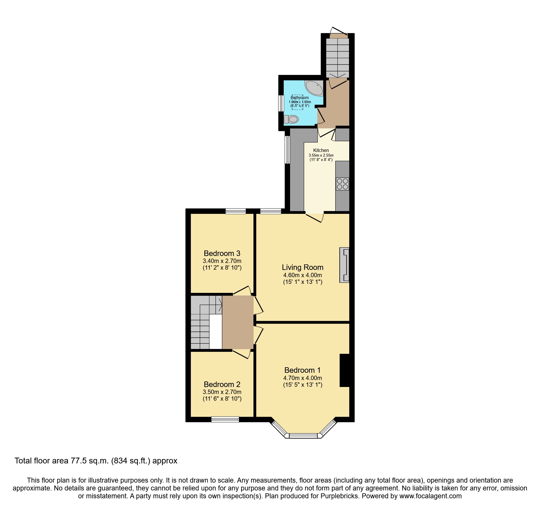 Queen Alexandra Road, North Shields NE29, 3 bedroom flat for sale