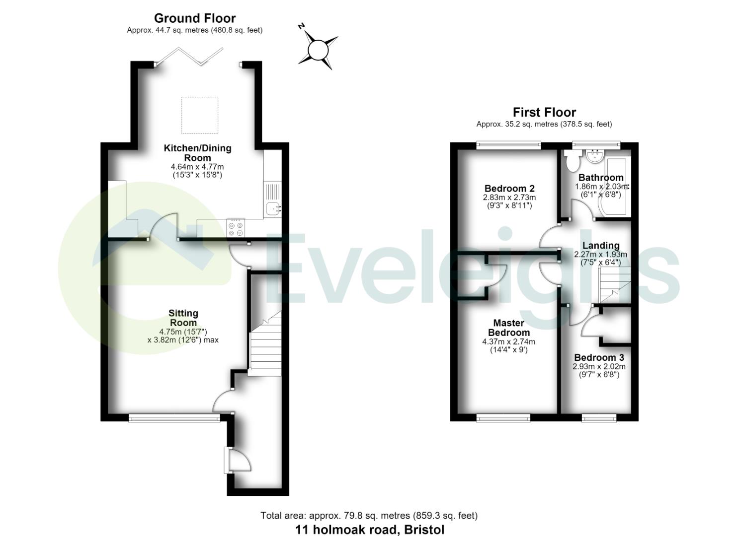11, Holmoak Road, Bristol floorplan