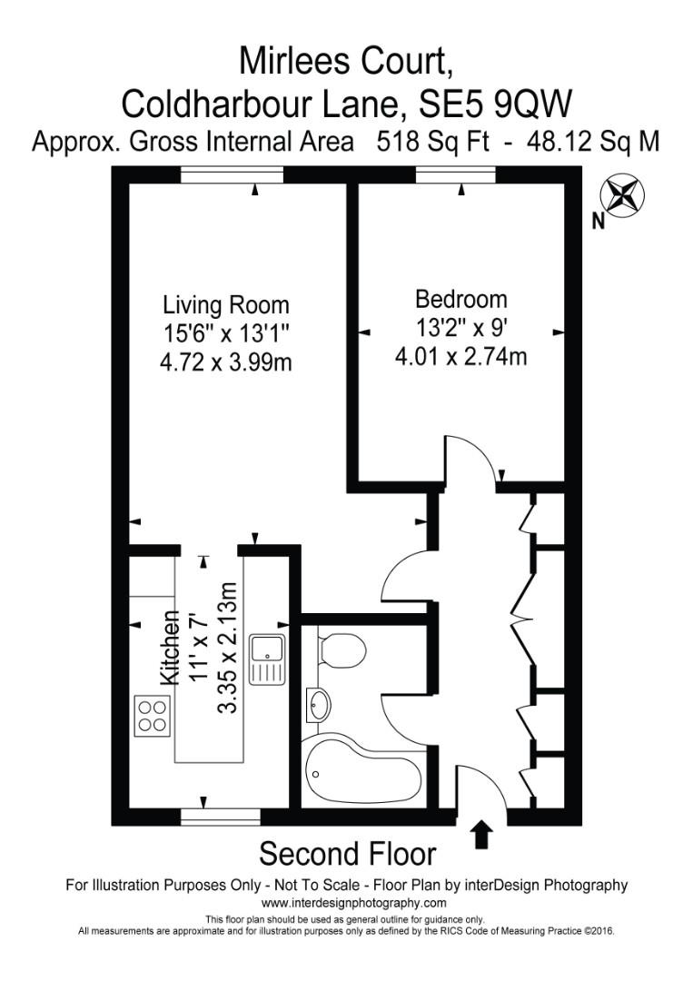 30, Mirlees Court, 50 Coldharbour Lane, London floorplan