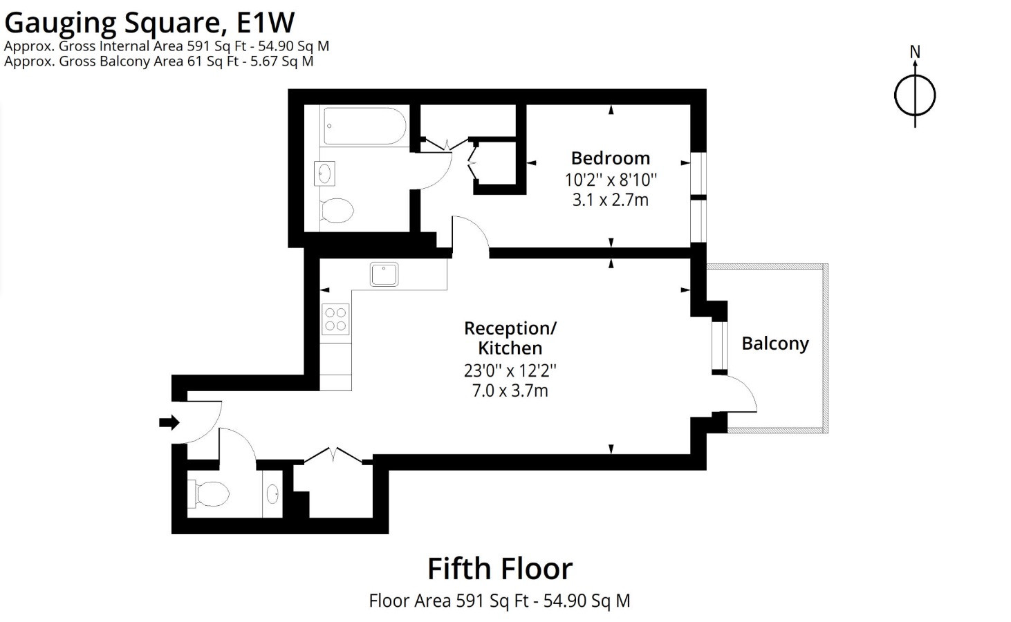23 Gauging Square, London floorplan
