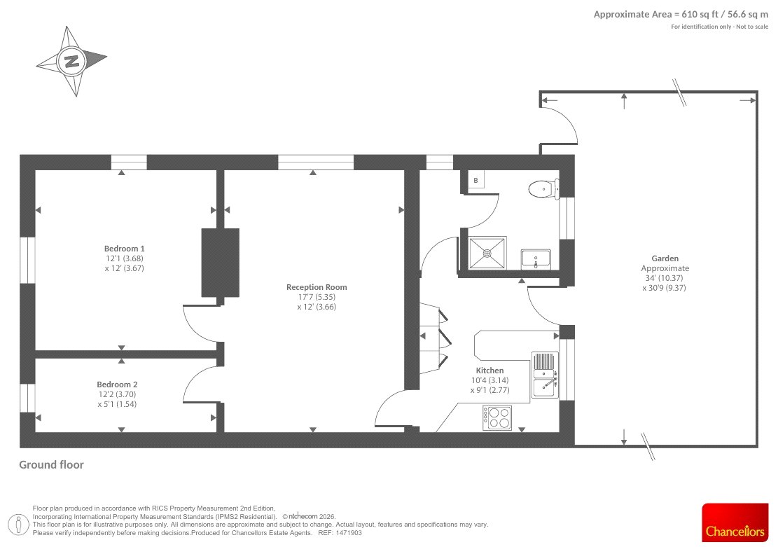 Flat 1, 75, Bath Road, Thatcham floorplan