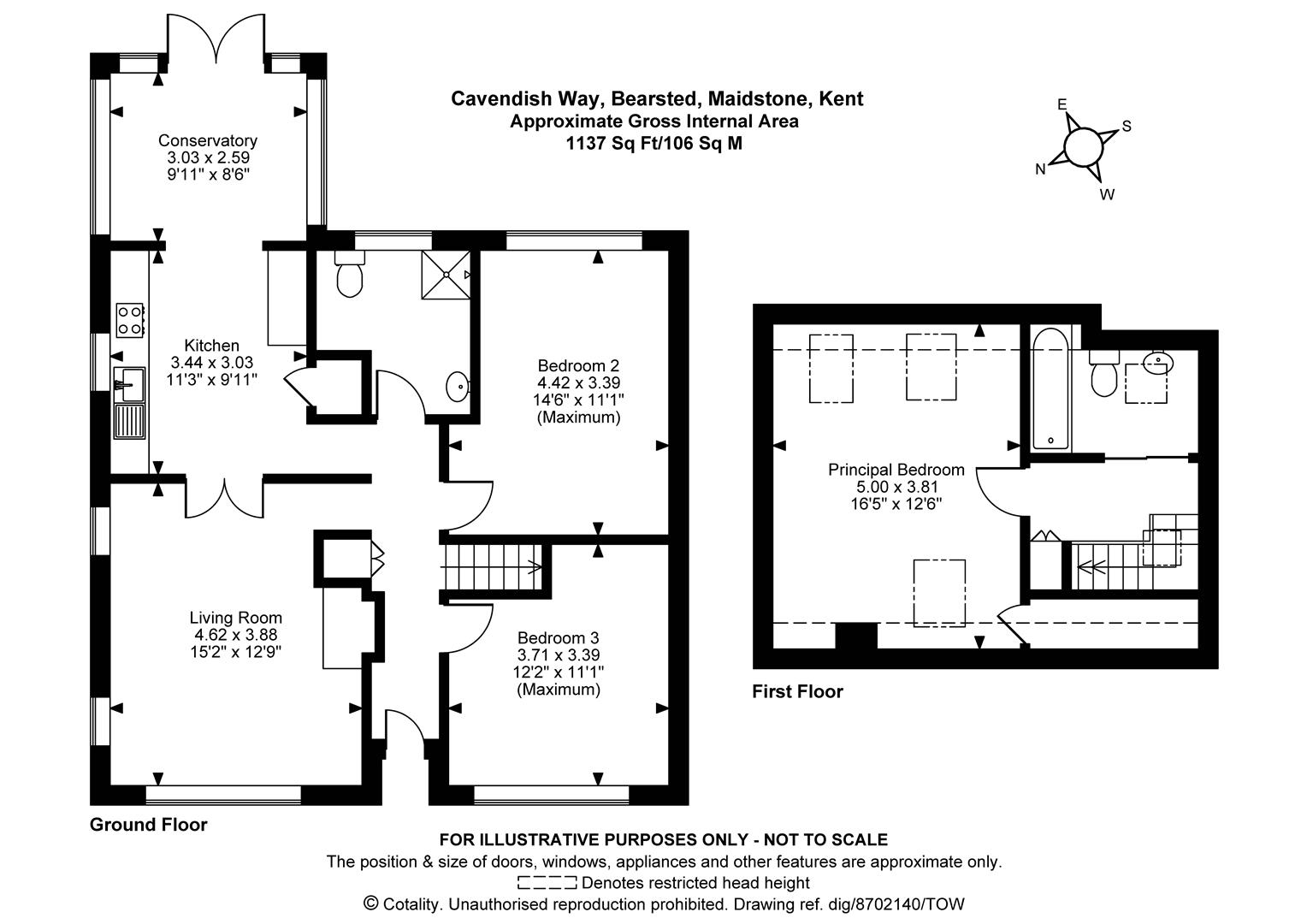 23, Cavendish Way, Maidstone floorplan