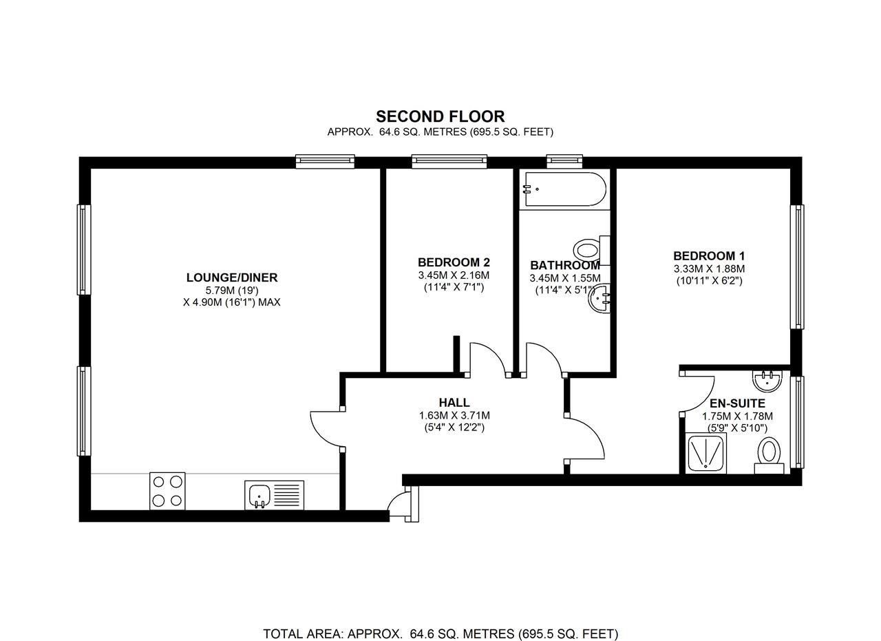 2 Bedrooms Flat to rent in Russell Road, London SW19