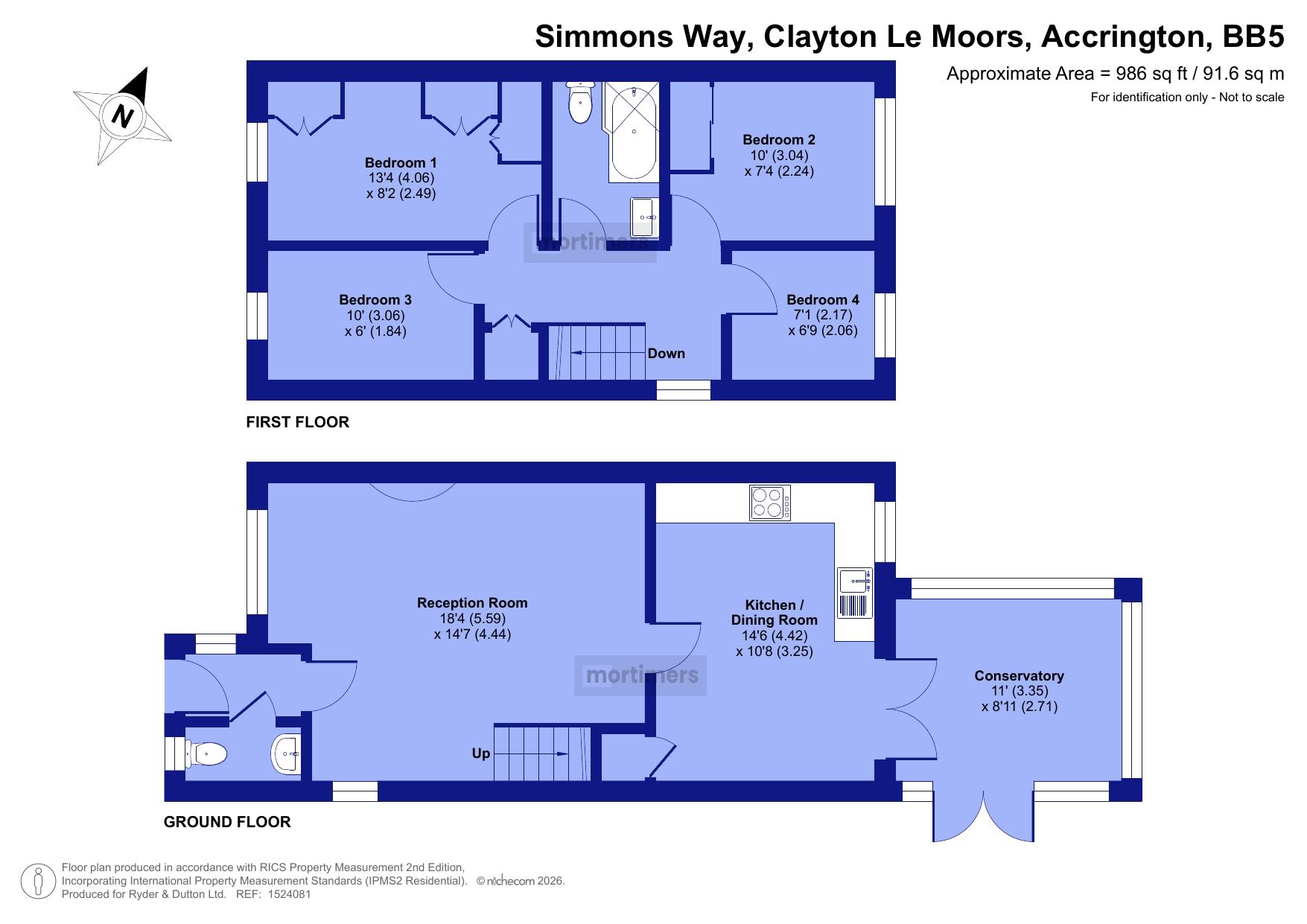 45, Simmons Way, Accrington floorplan