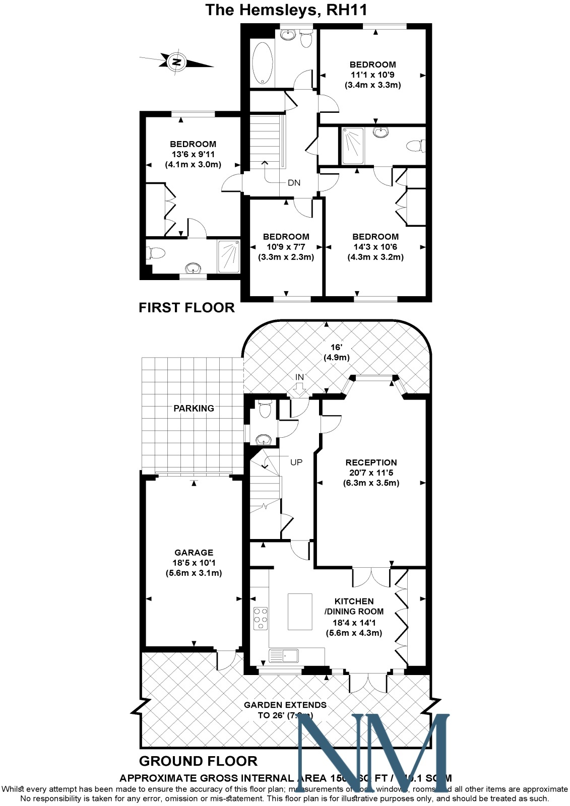 9 The Hemsleys, Pease Pottage, Crawley floorplan