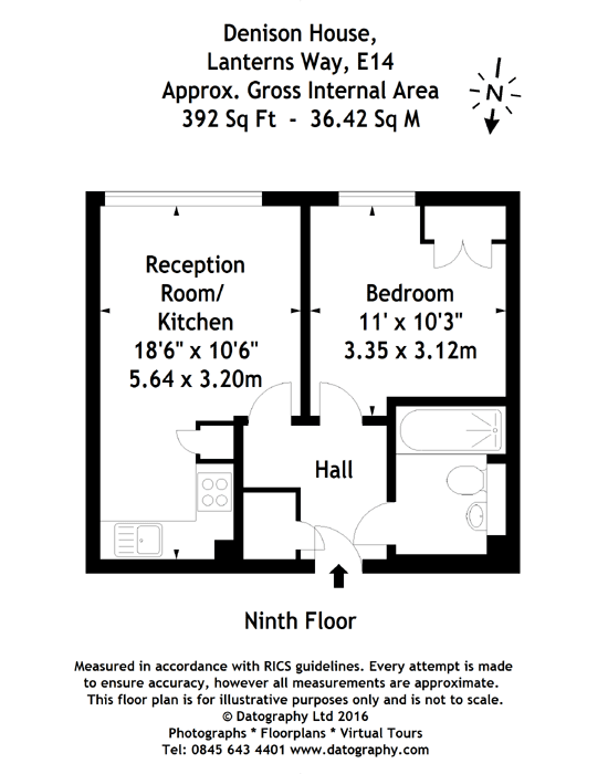 1 Bedrooms Flat to rent in Denison House, Lanterns Court, Canary Wharf E14