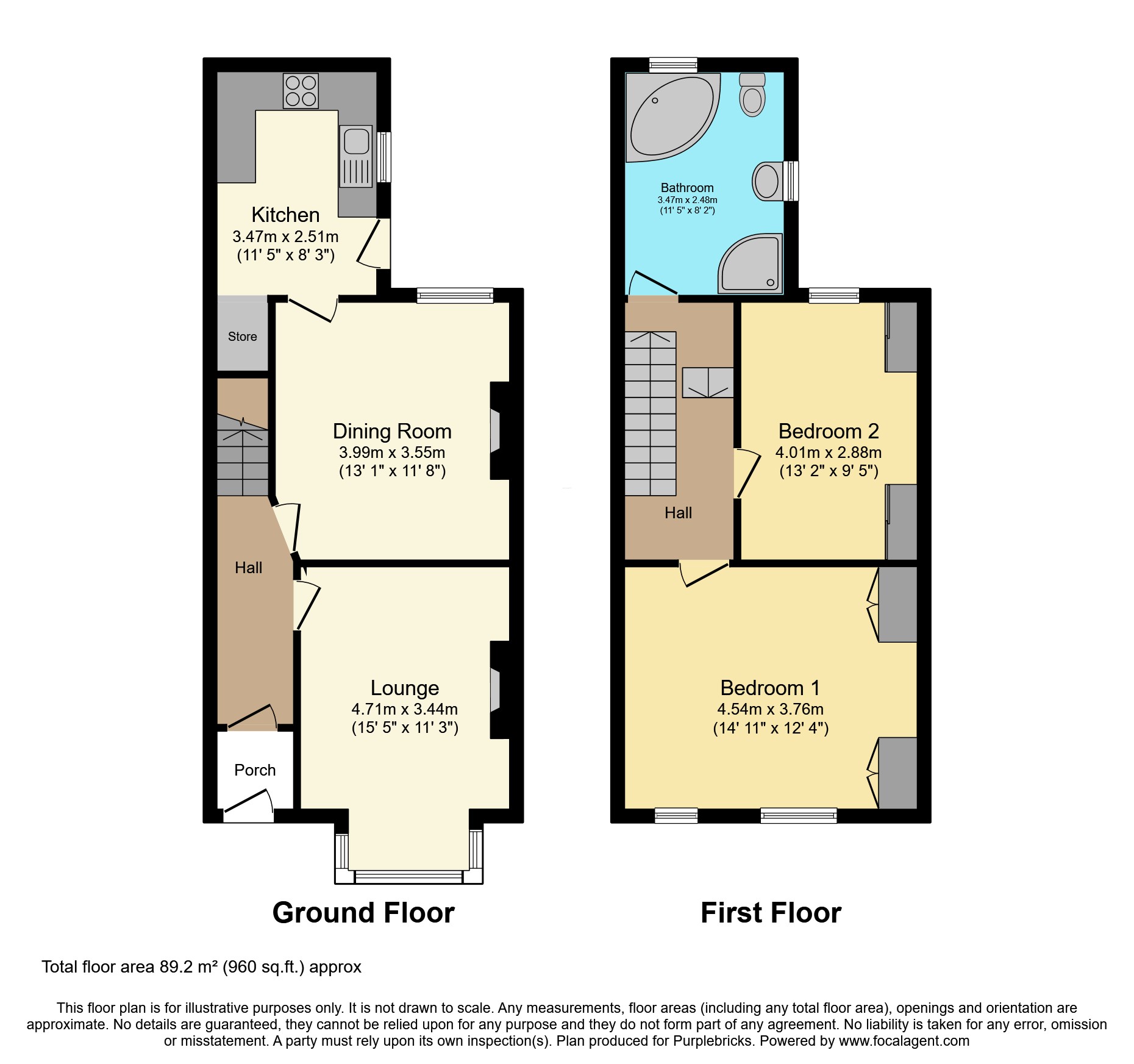 61, George Street, Blackpool floorplan