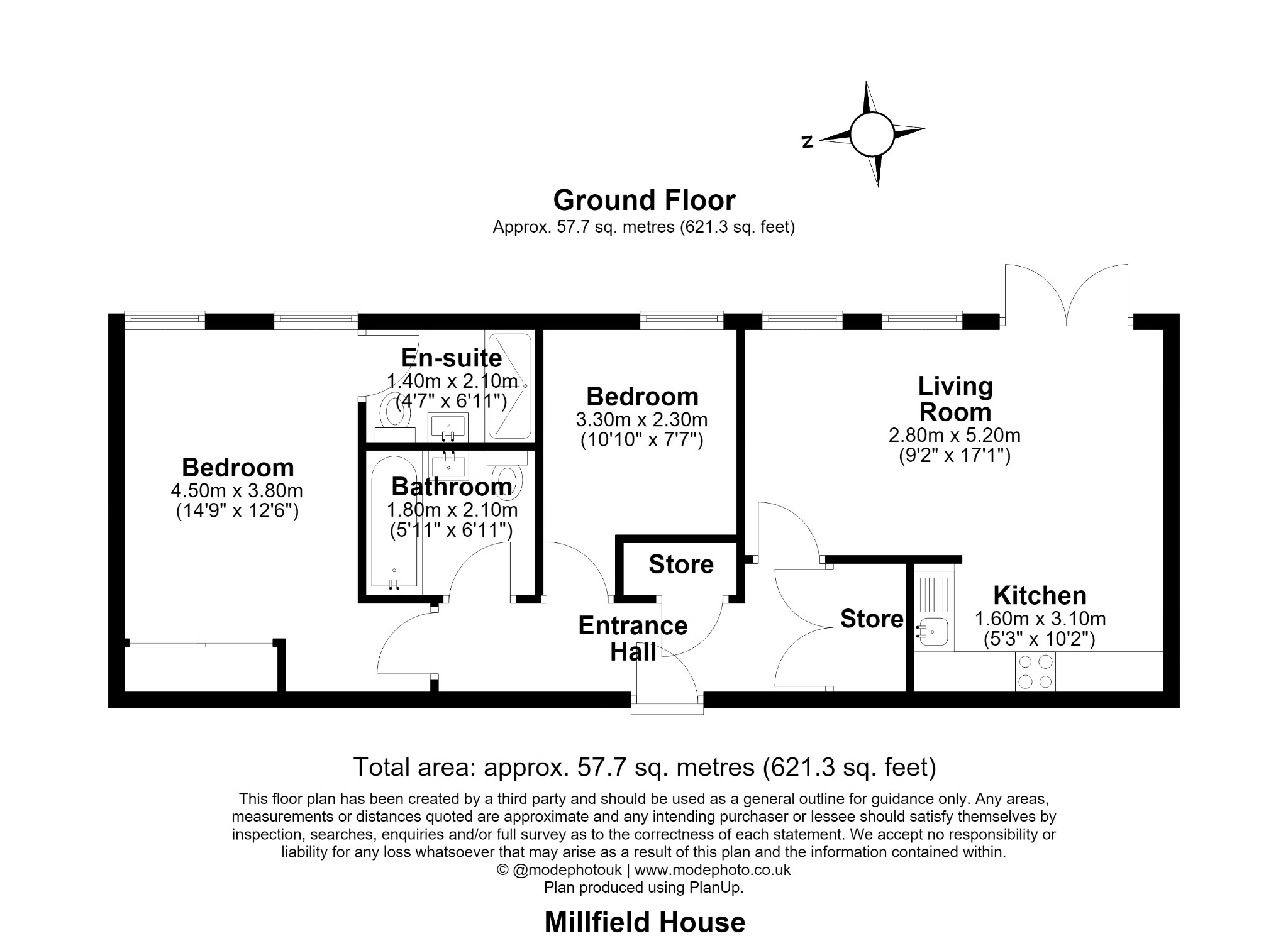 6 Millfield House, Ashwells Road, Brentwood floorplan