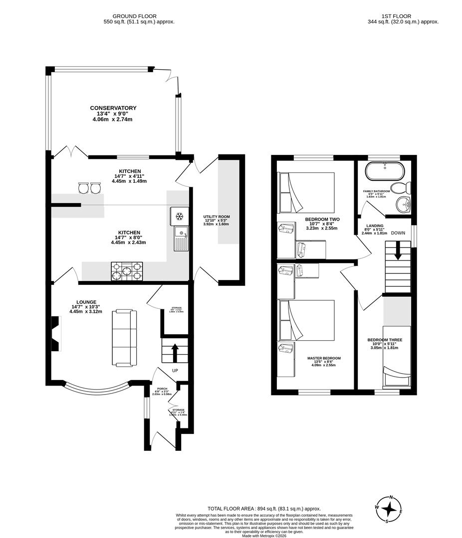 61, Ash Close, Wigan floorplan