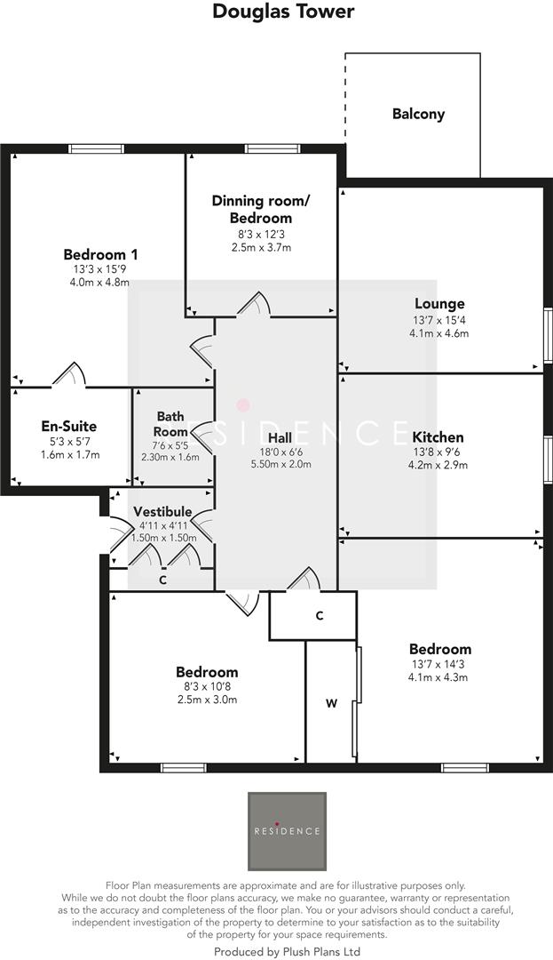 9 Douglas Tower, Regents Gate, Glasgow floorplan