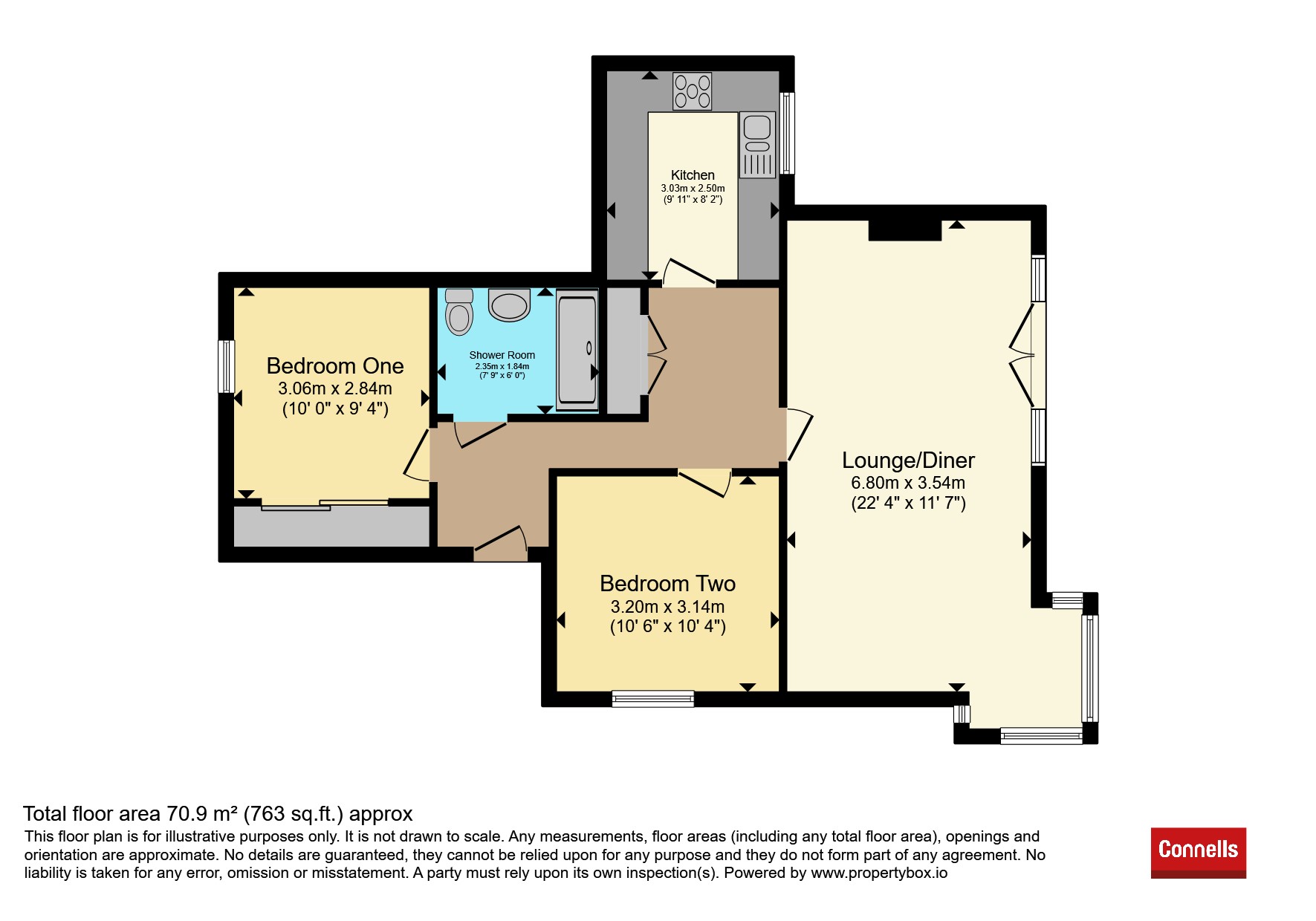 Flat 4, Regency Court, Melcombe Avenue, Weymouth floorplan