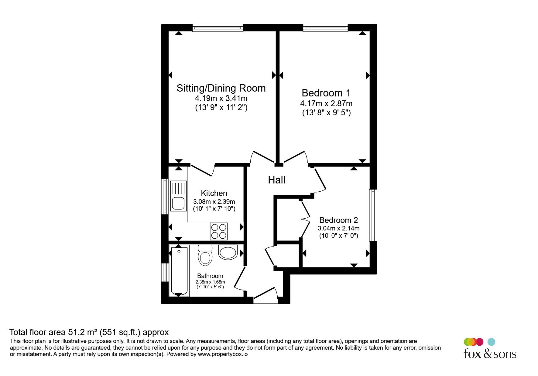 Flat 8, Lawn Court, 20, Lawn Road, Southampton floorplan