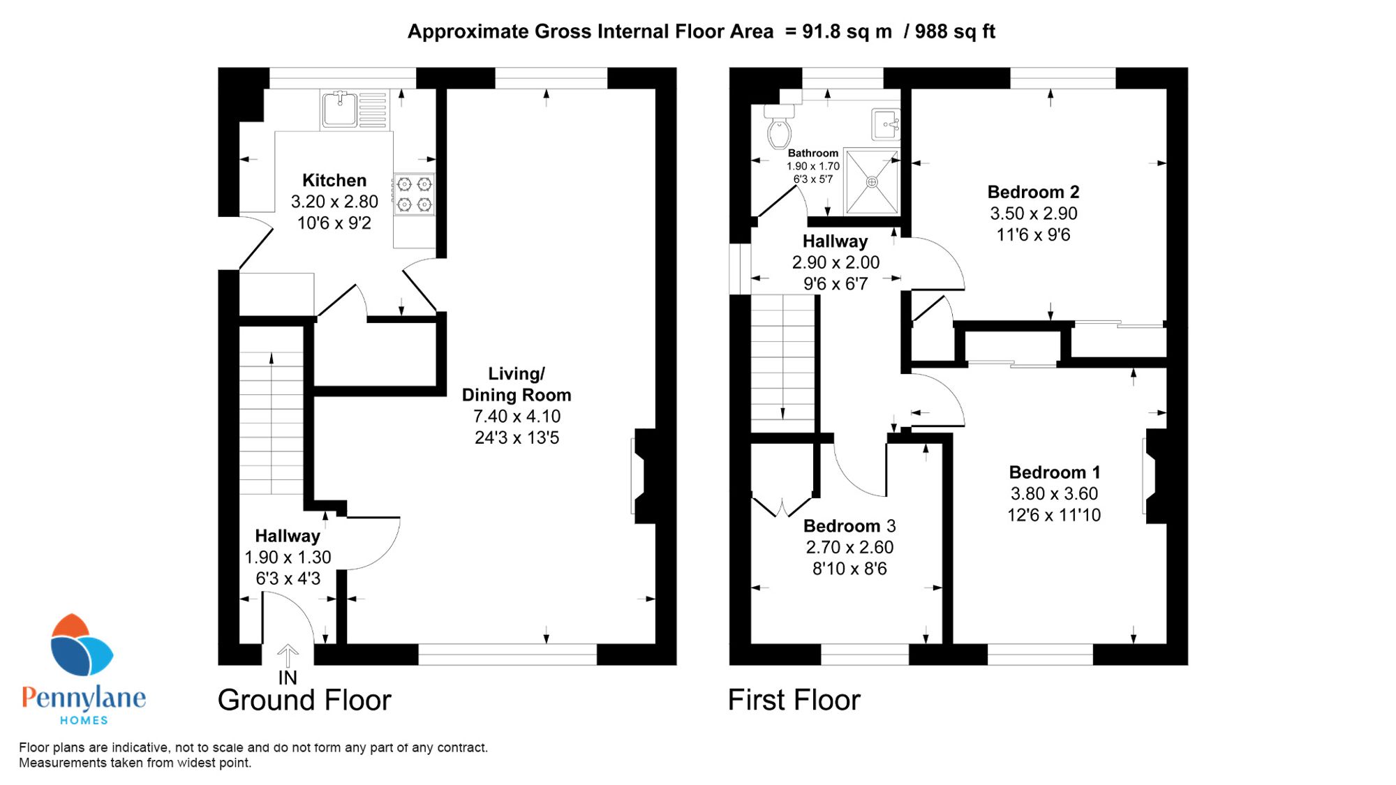 9 Aranthrue Crescent, Renfrew floorplan