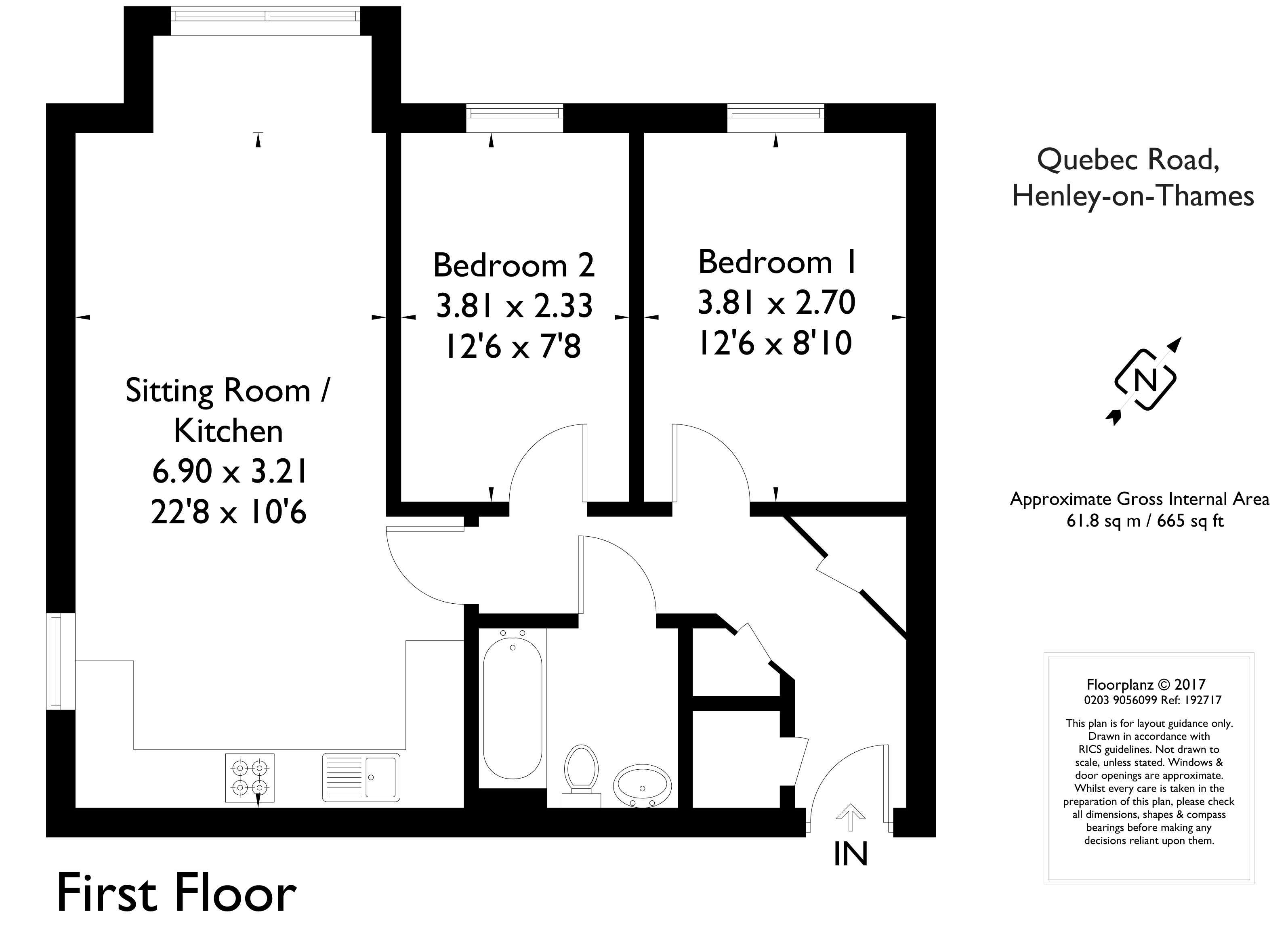 2 Bedrooms Flat to rent in Quebec Road, Henley-On-Thames RG9