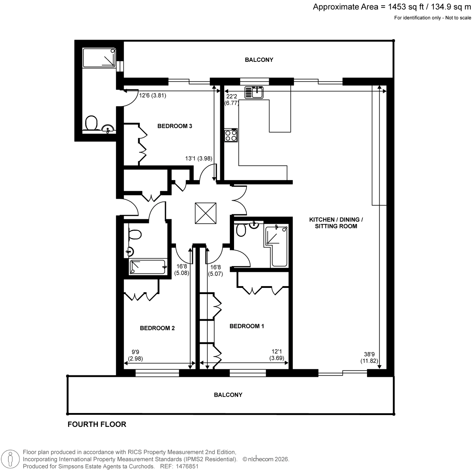 Flat B15,, Trinity Gate, Guildford floorplan
