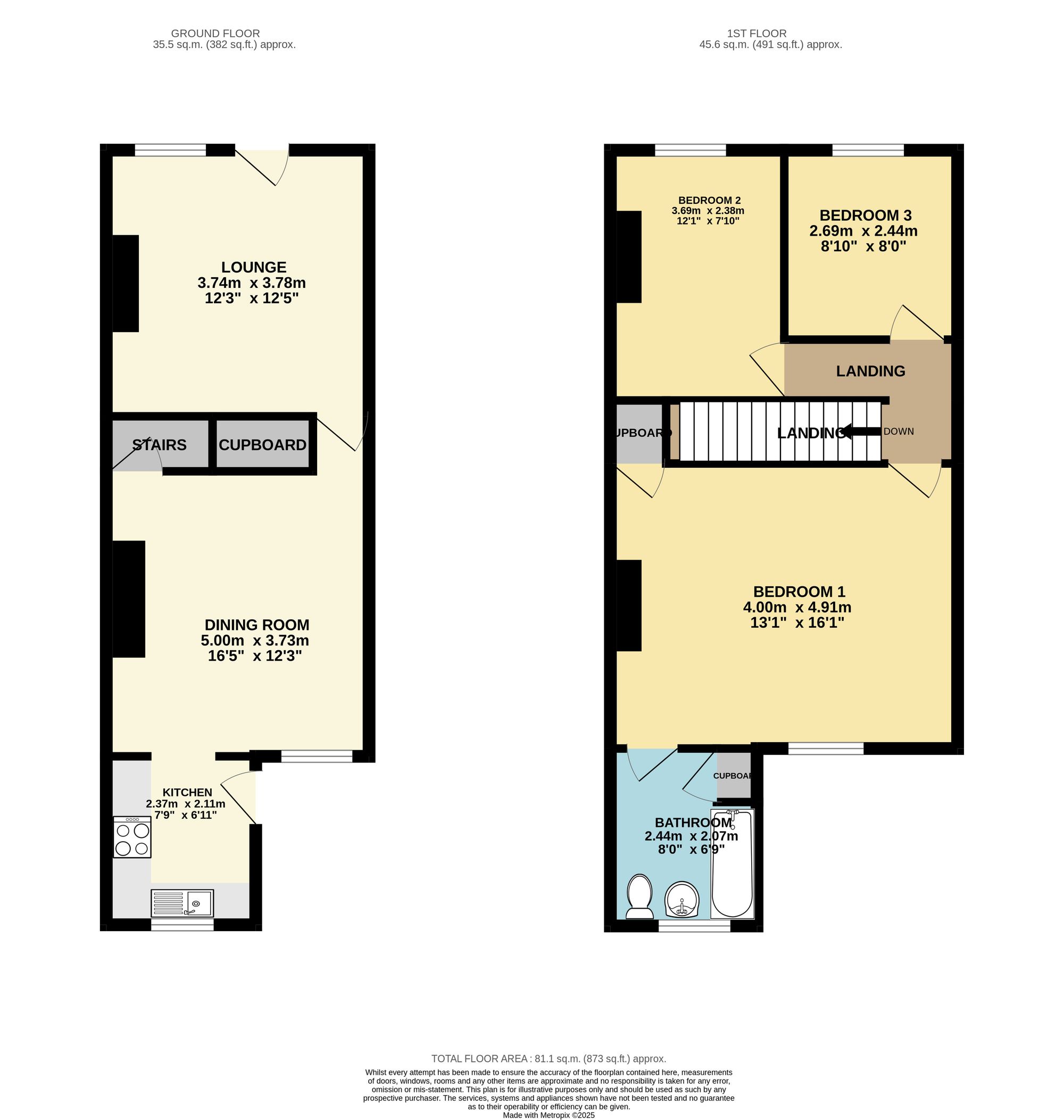 13 Wingerworth Terrace, Chesterfield floorplan