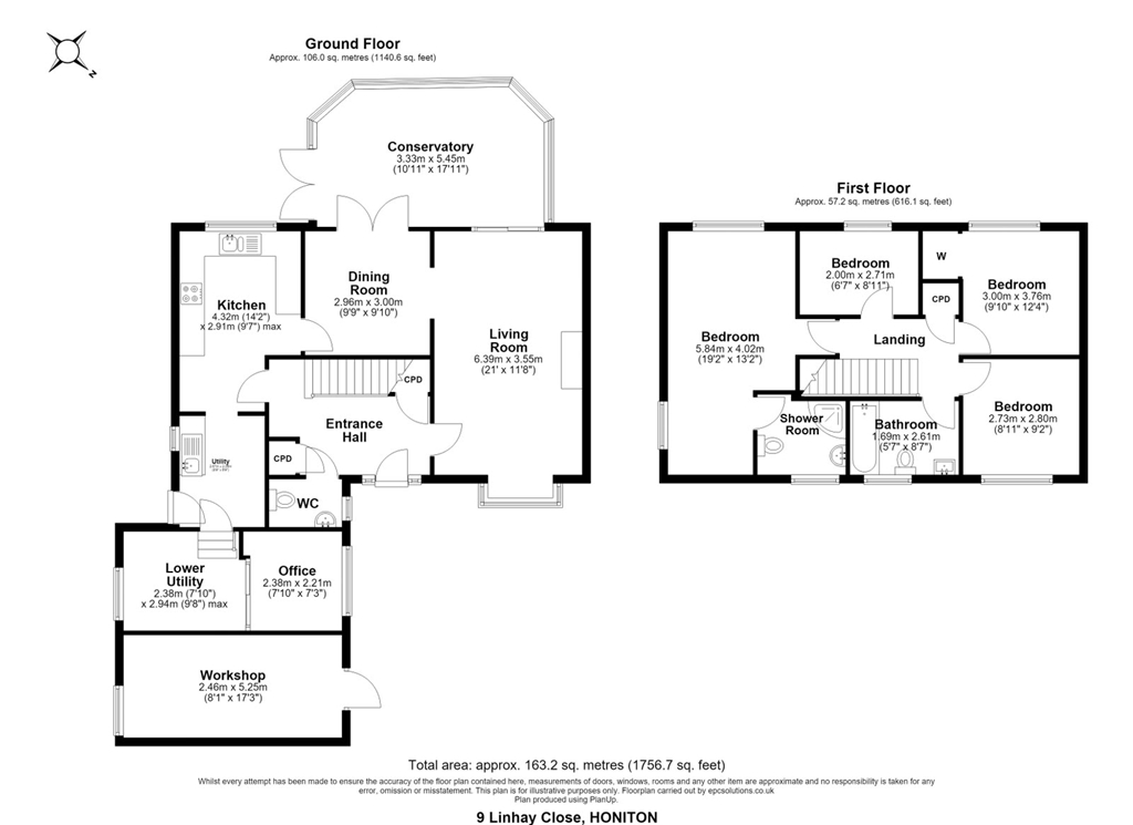 9, Linhay Close Devon, Honiton floorplan