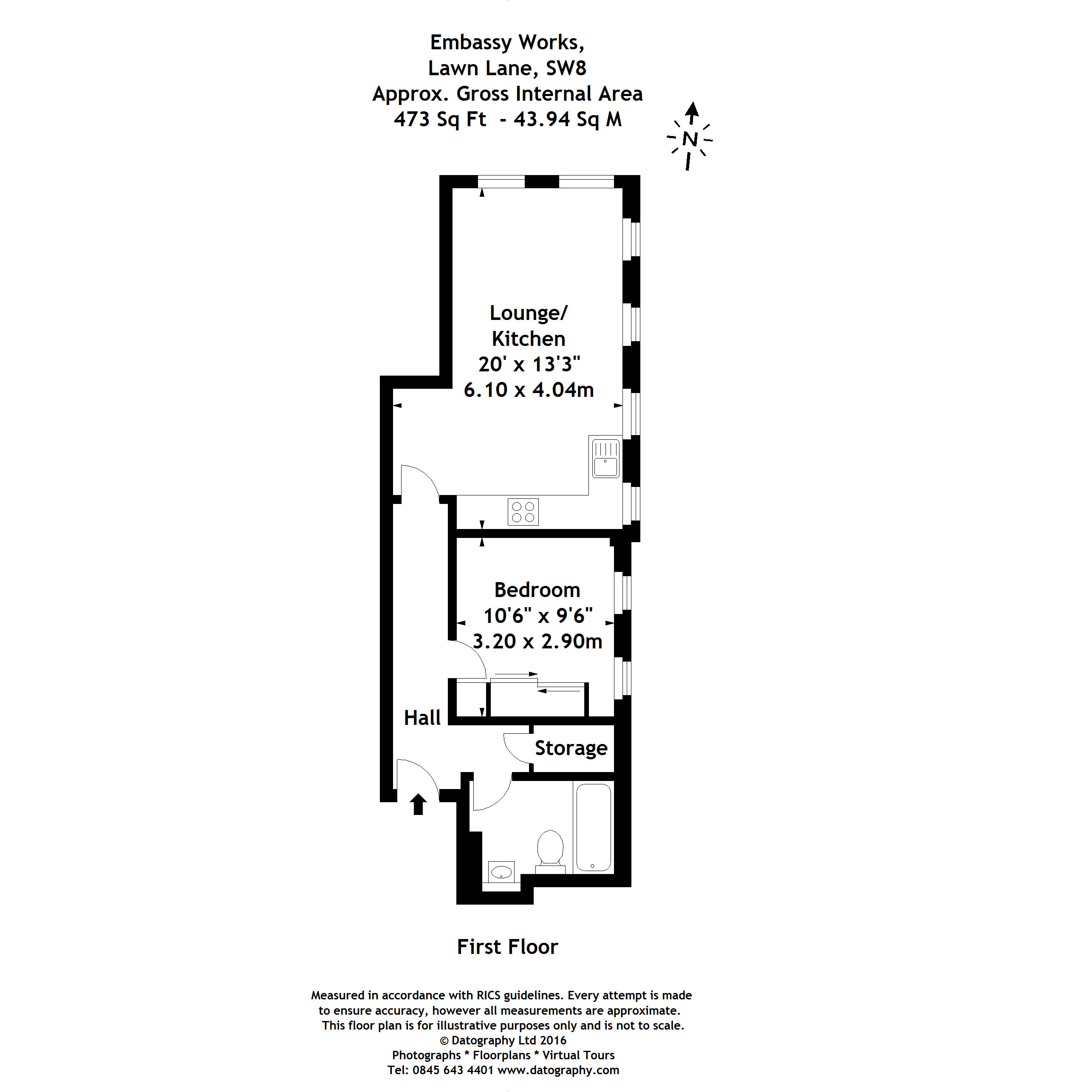 Embassy Works, Lawn Lane, Vauxhall SW8, 1 bedroom flat for sale