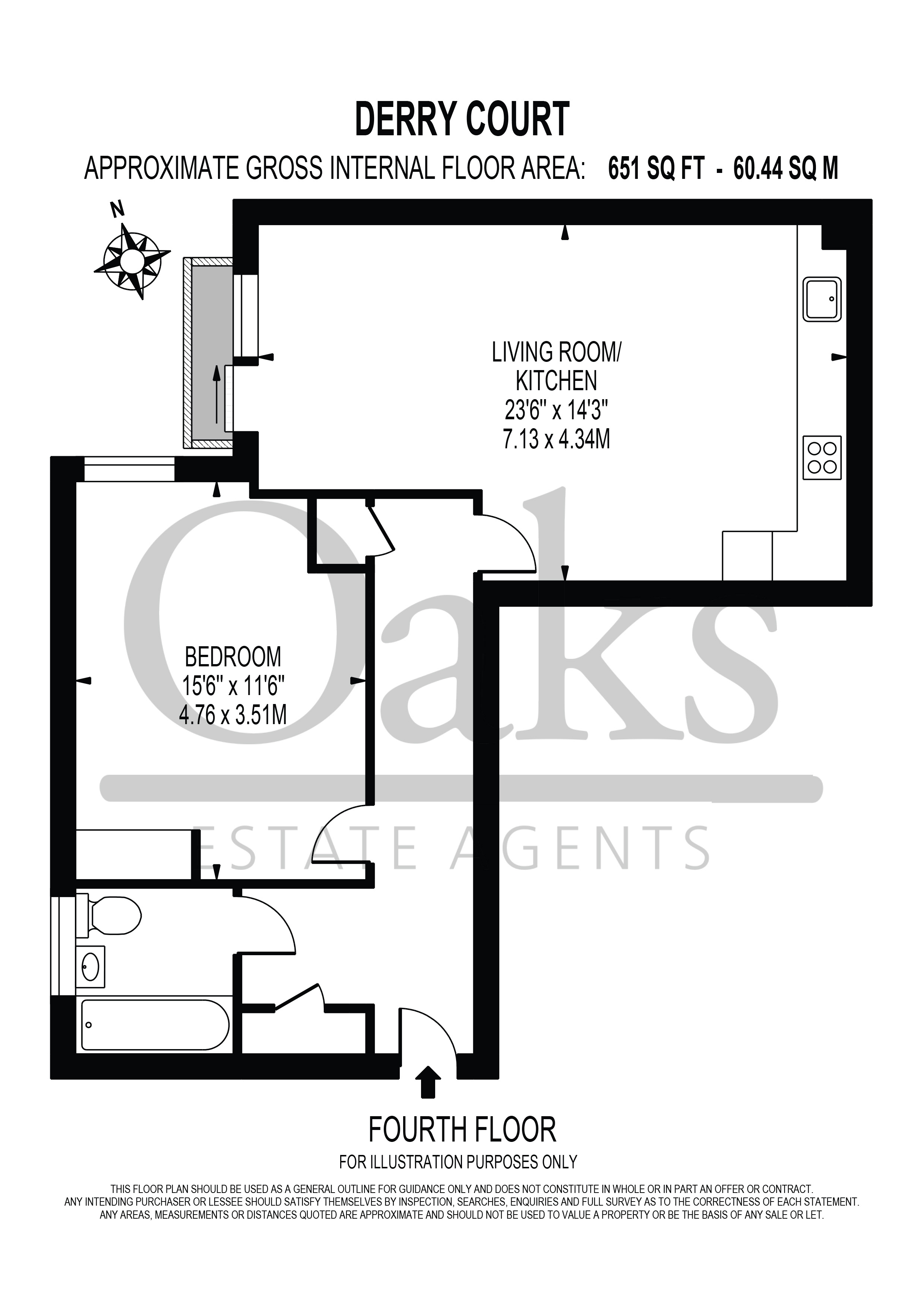 Flat 106 Derry Court, 386, Streatham High Road, London floorplan