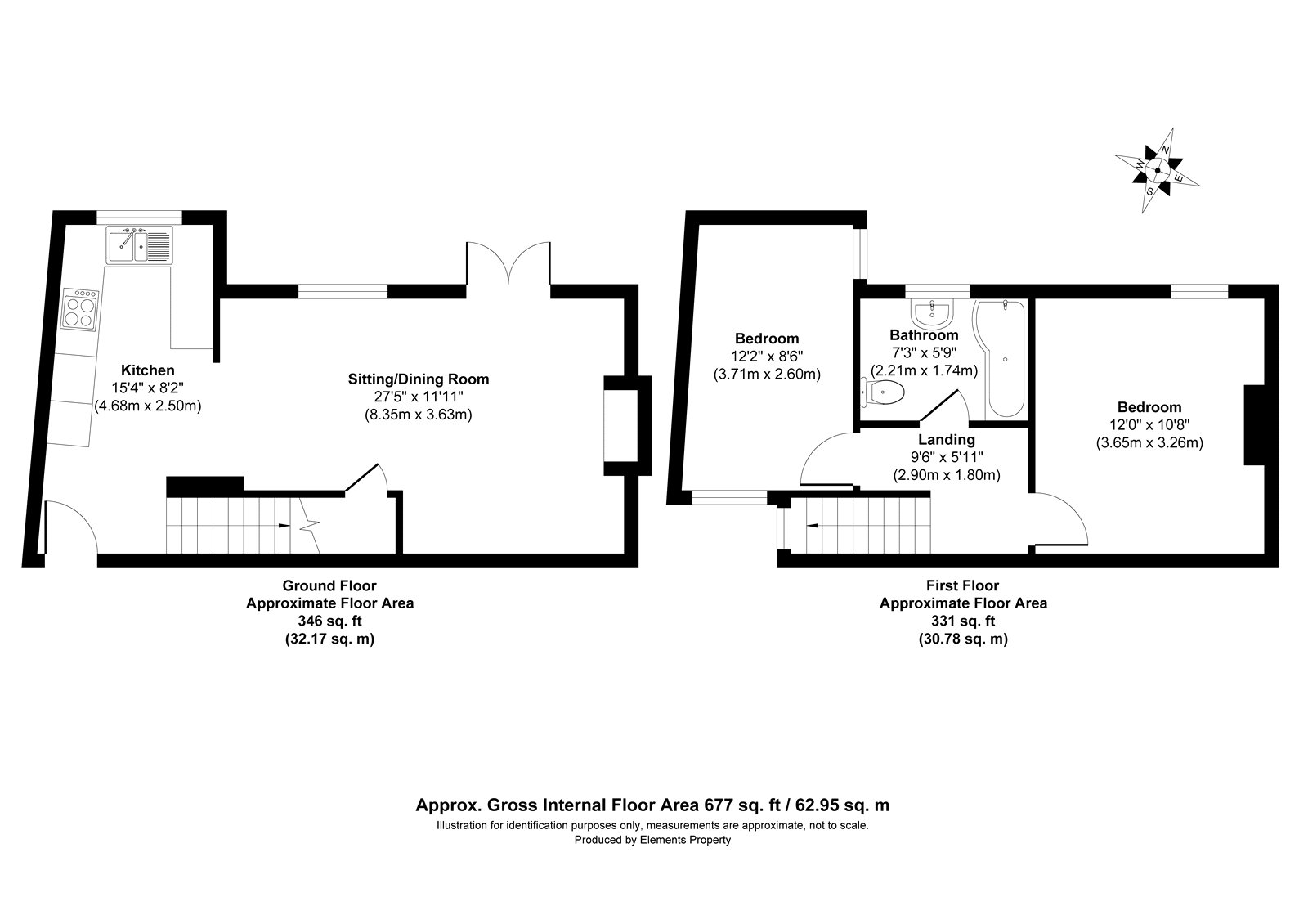 Letterbox Cottage, 27, Old Post Office Lane, Badsey floorplan