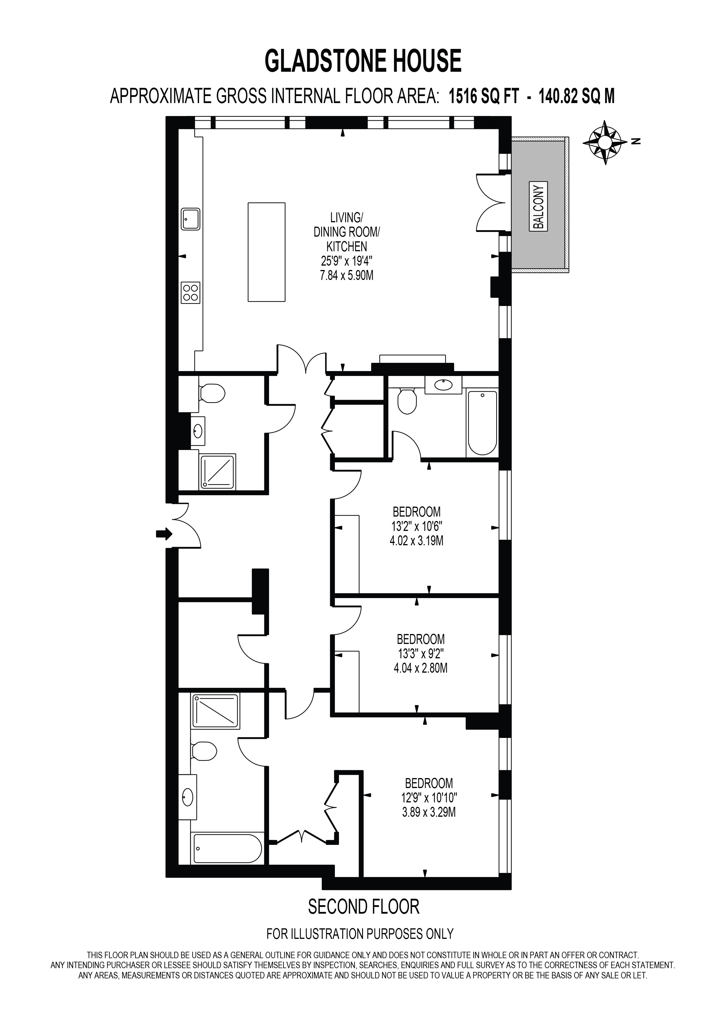 76 Gladstone House 190, Strand, London floorplan