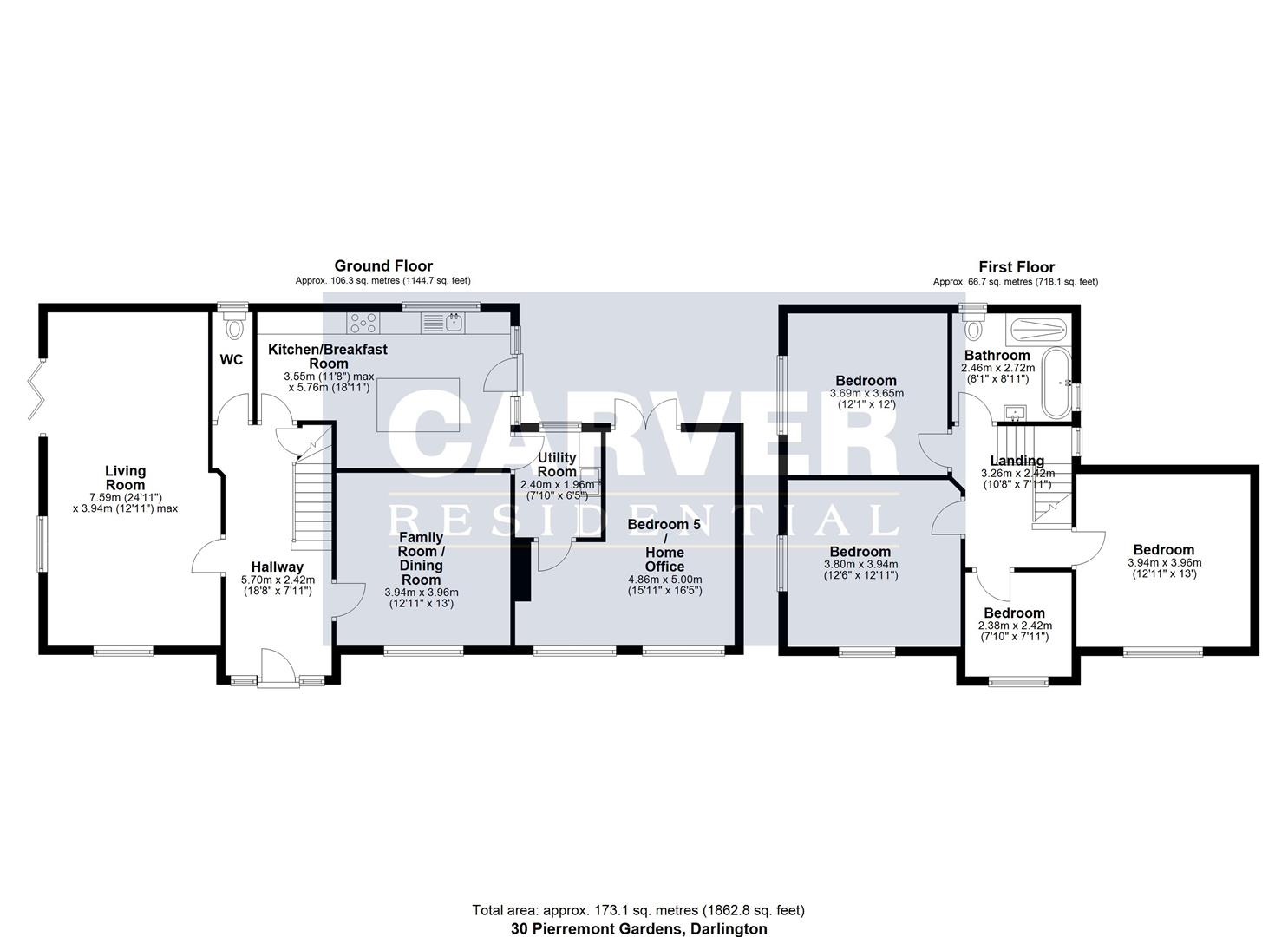 30, Pierremont Gardens, Darlington floorplan