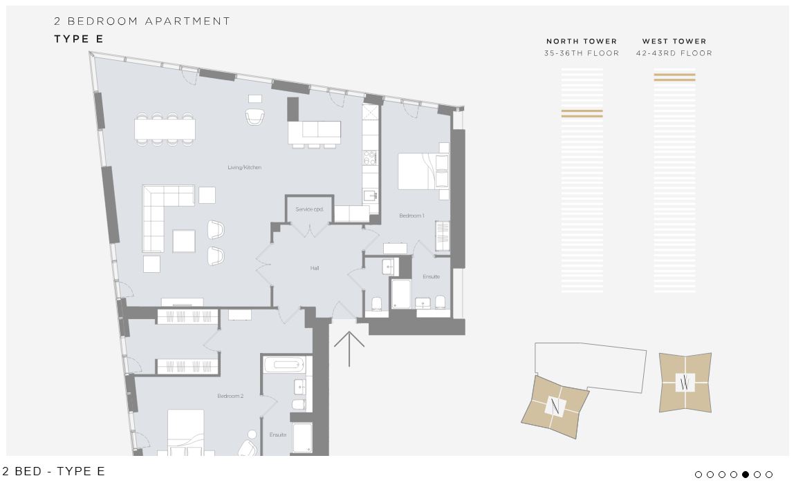 The Residences  North Tower, 9 Owen Street M15 4UH, Manchester floorplan