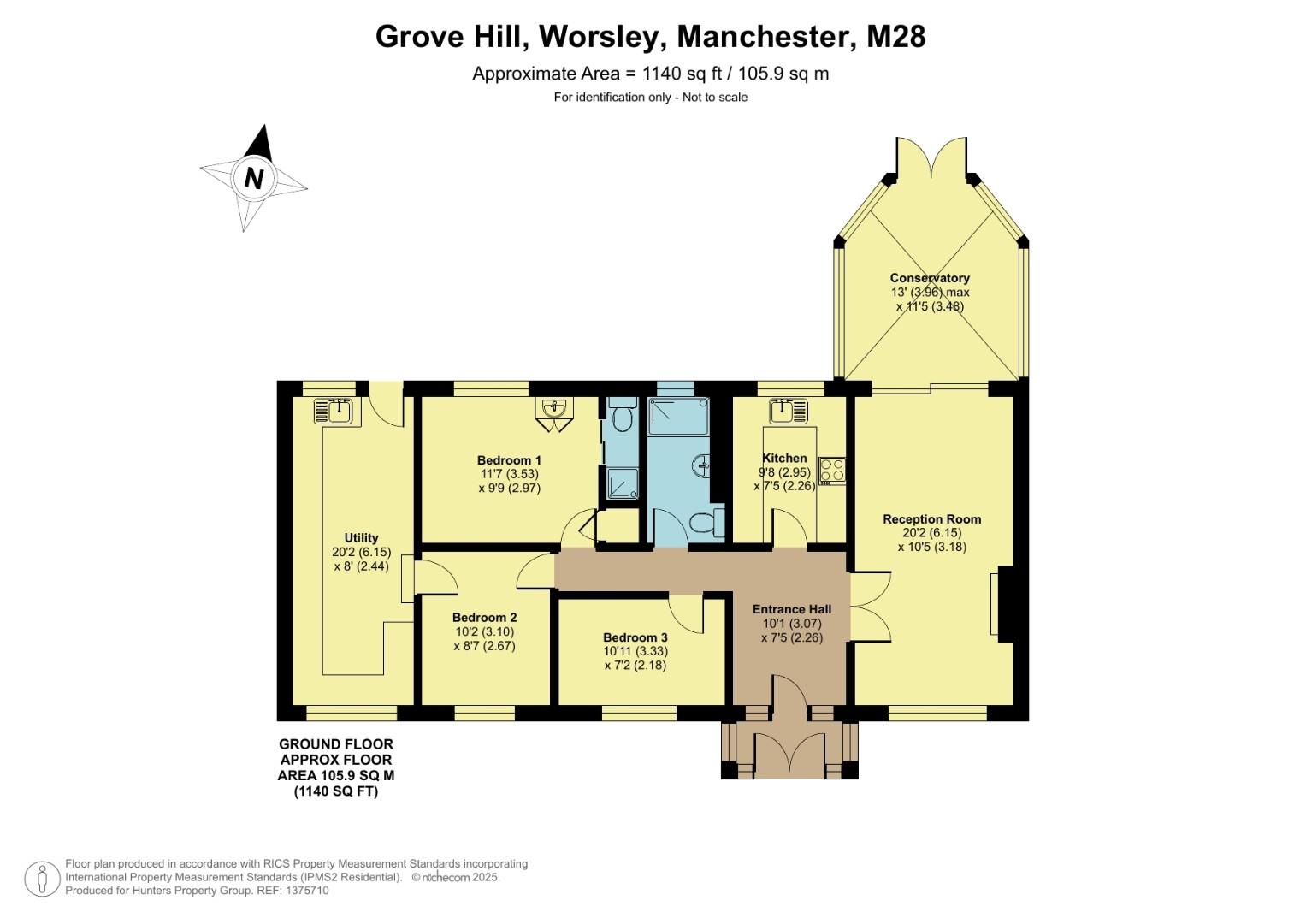 12, Grove Hill, Manchester floorplan