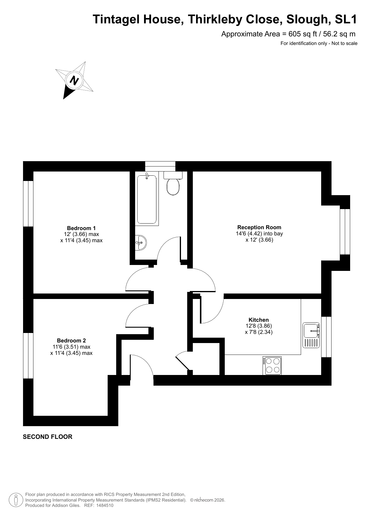 Flat 6, Tintagel House,, Thirkleby Close, Berkshire floorplan