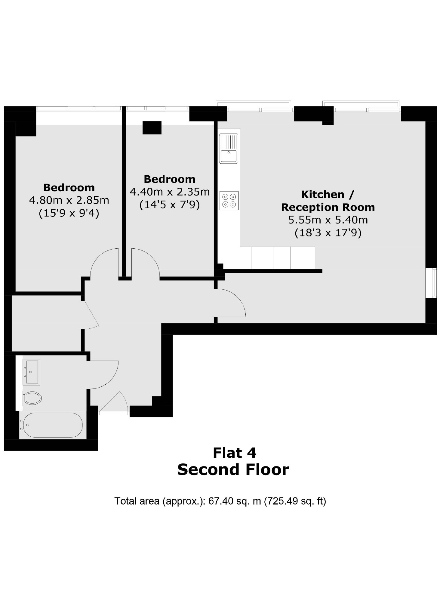 Victoria Road, Surbiton KT6, 2 bedroom flat for sale 68378376
