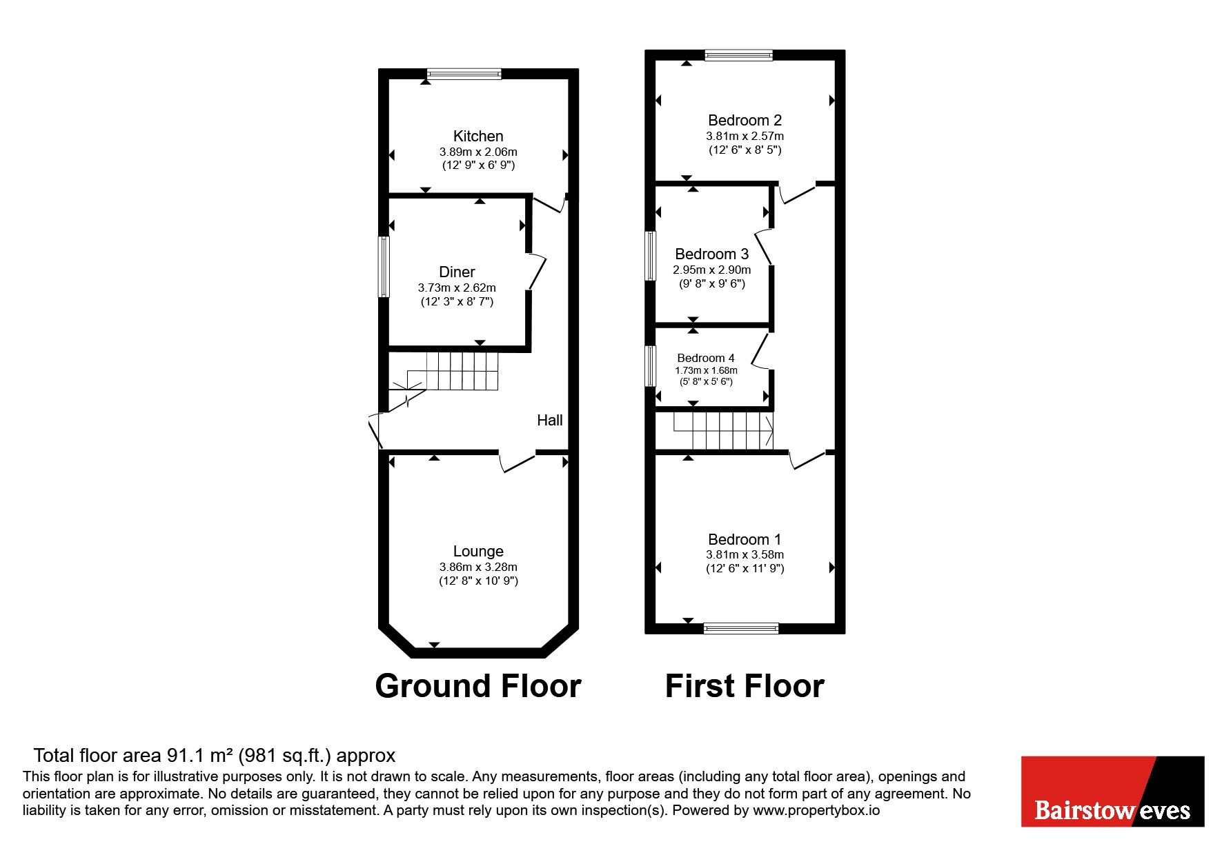 91, Elmsdale Avenue, West Midlands floorplan