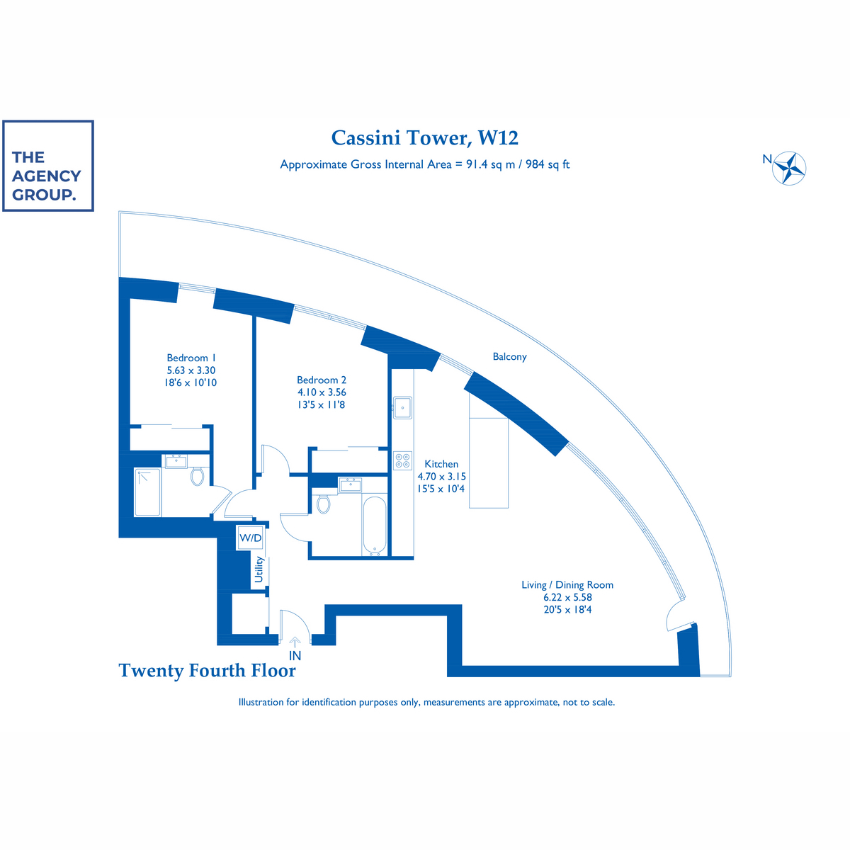 147 Cassini Apartments, Cascade Way, London floorplan