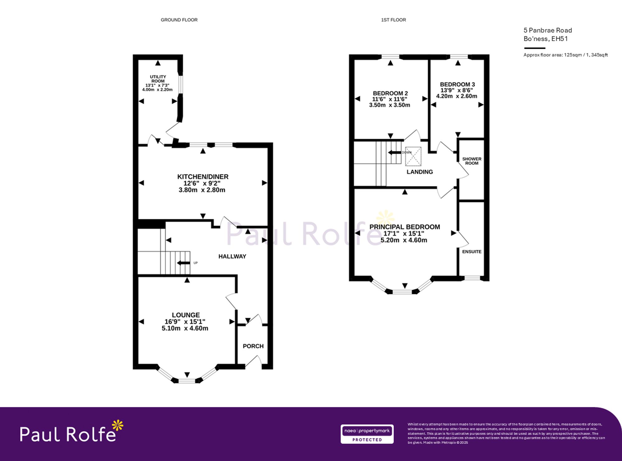 5, Panbrae Road, Bo'ness, EH51 floorplan