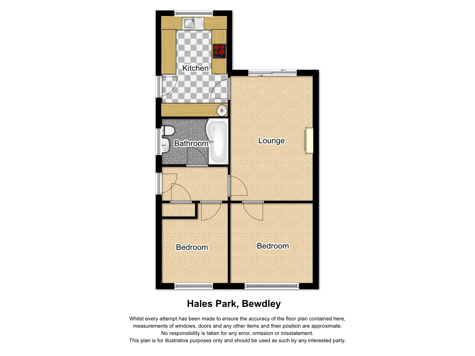 2 Bedrooms Semi-detached bungalow to rent in Hales Park, Bewdley DY12