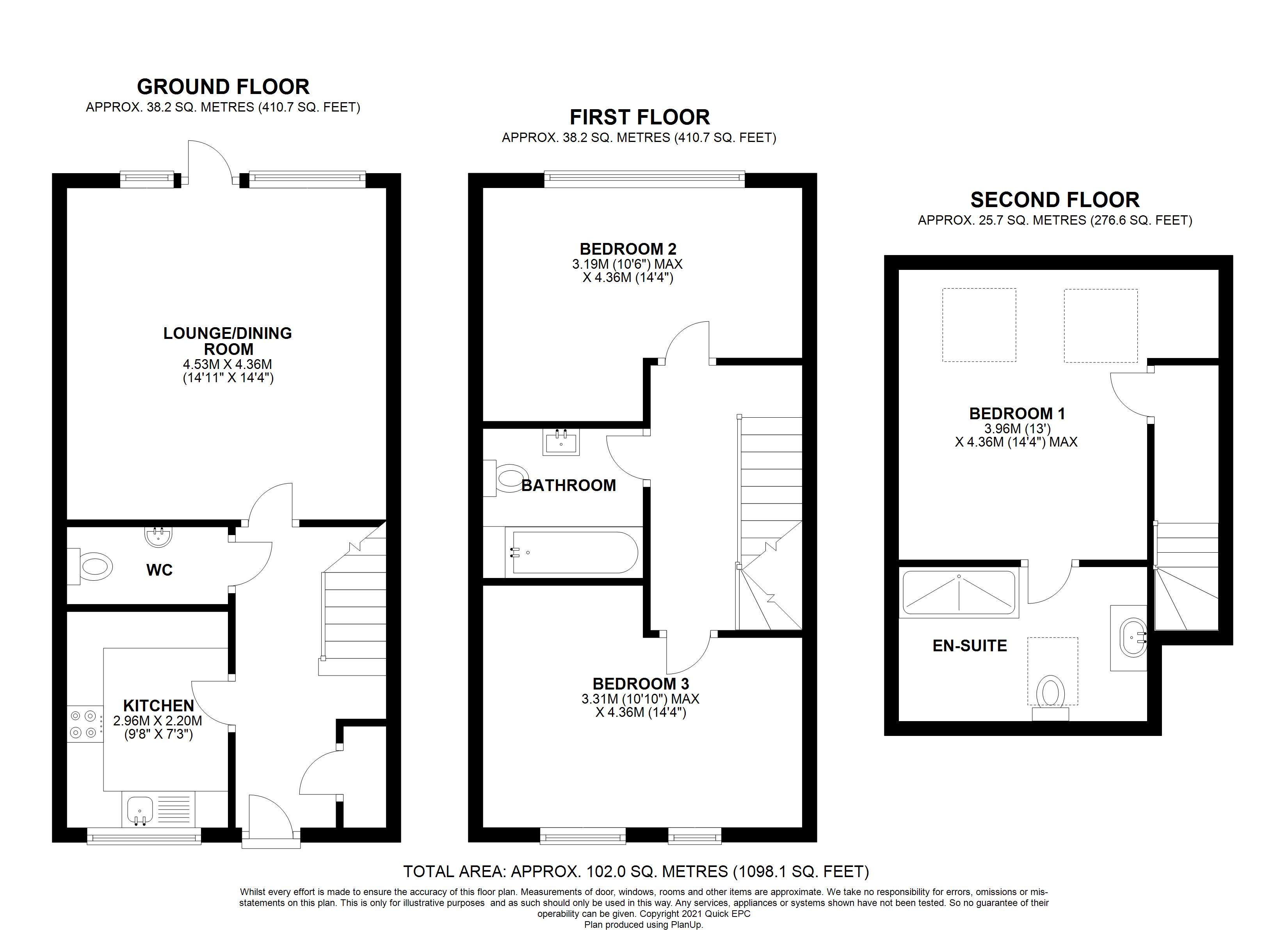 Trafalgar Villas, Brownsover Road, Farnborough GU14, 3 bedroom terraced