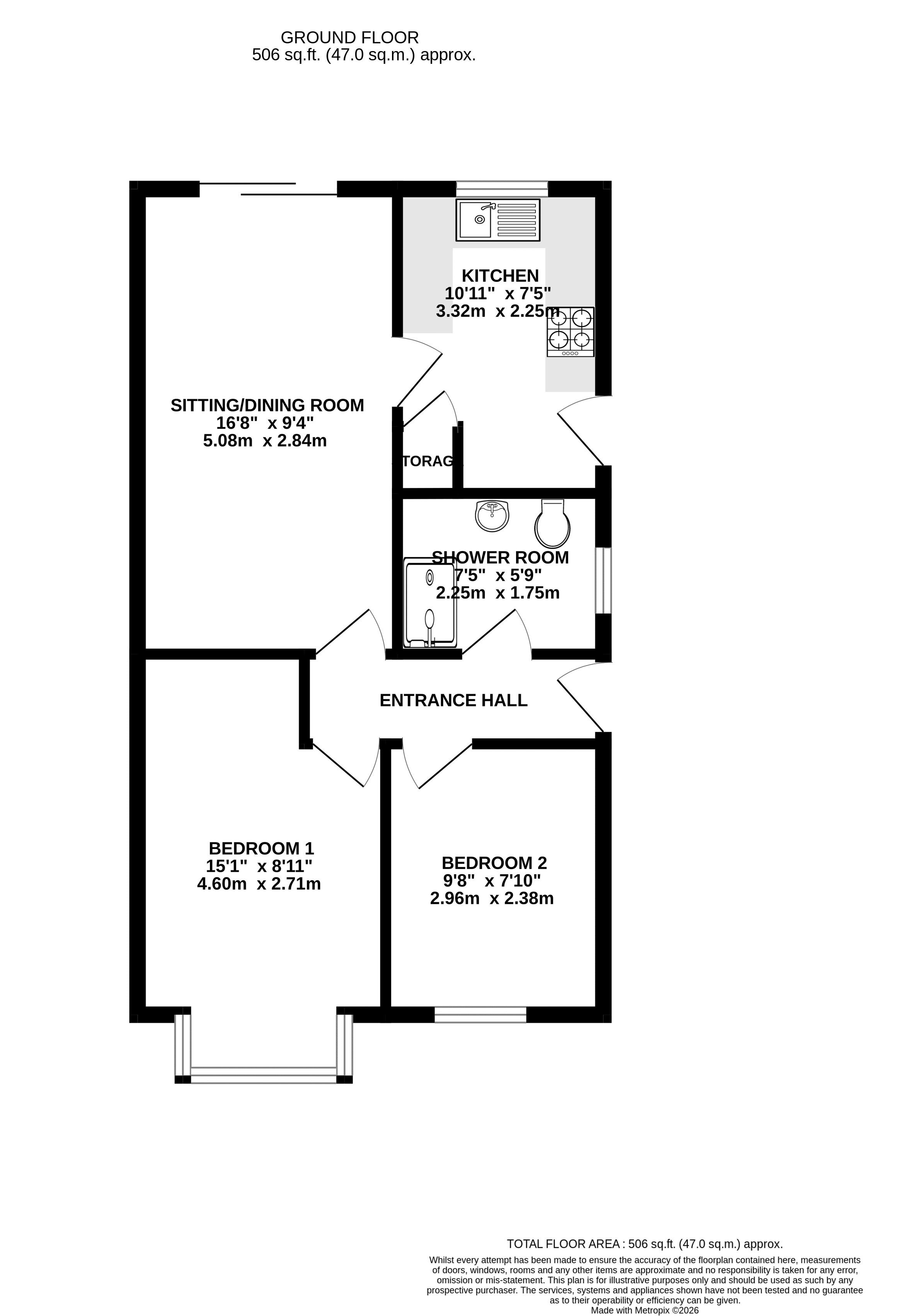 10, Yeo Close, Weston-Super-Mare floorplan