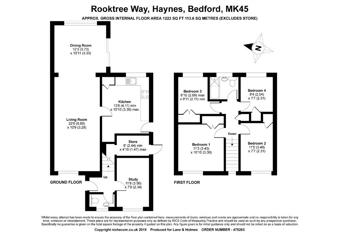 4 Bedrooms Detached house for sale in Rooktree Way, Haynes, Bedford MK45