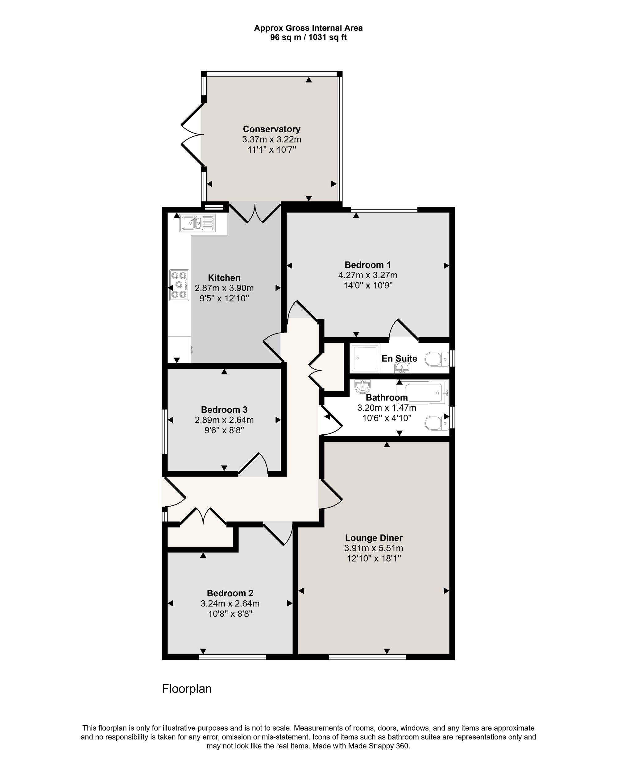 1 Rushmoor Close, Manchester floorplan