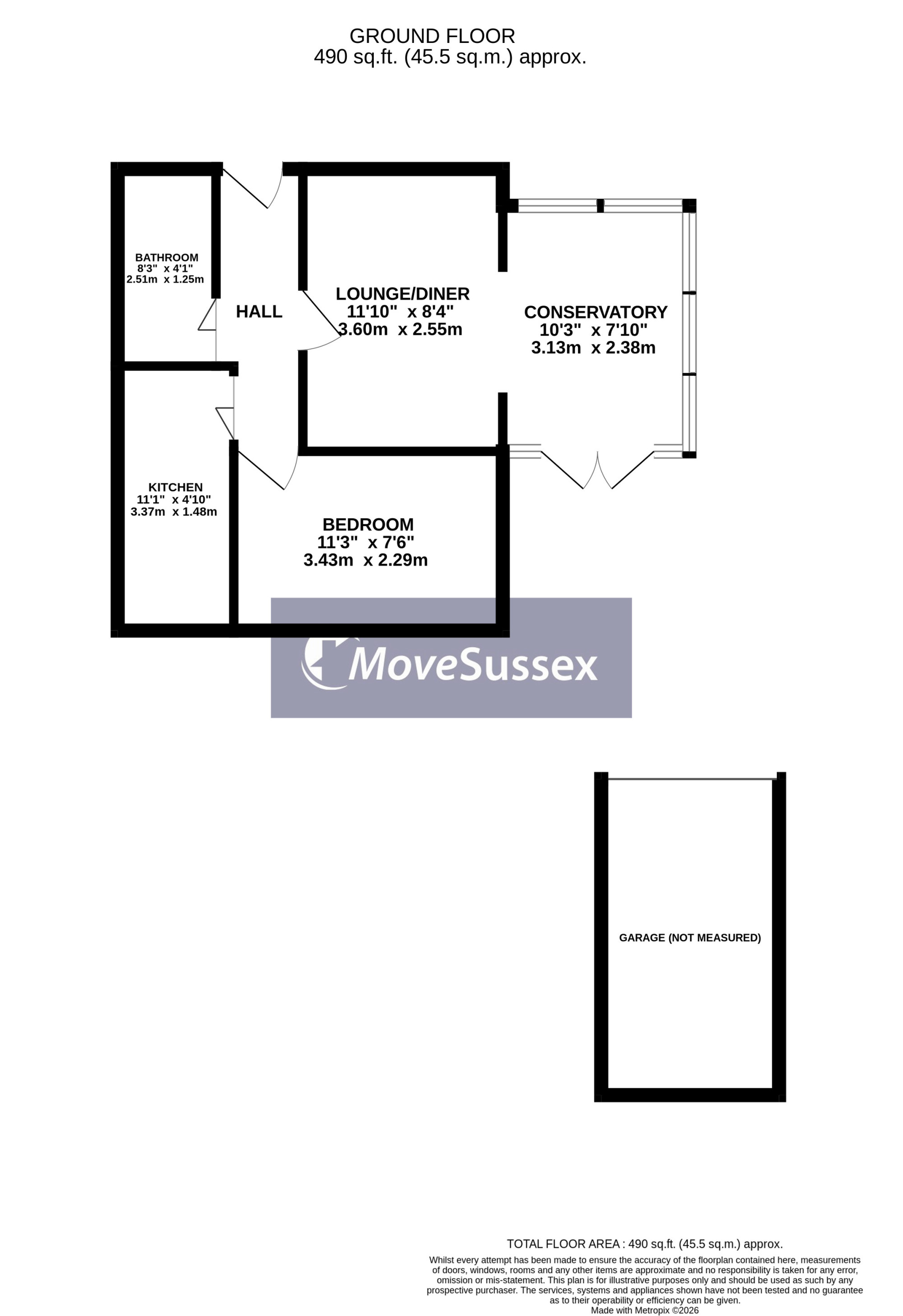 Flat 2, 17 Station Road, Polegate floorplan