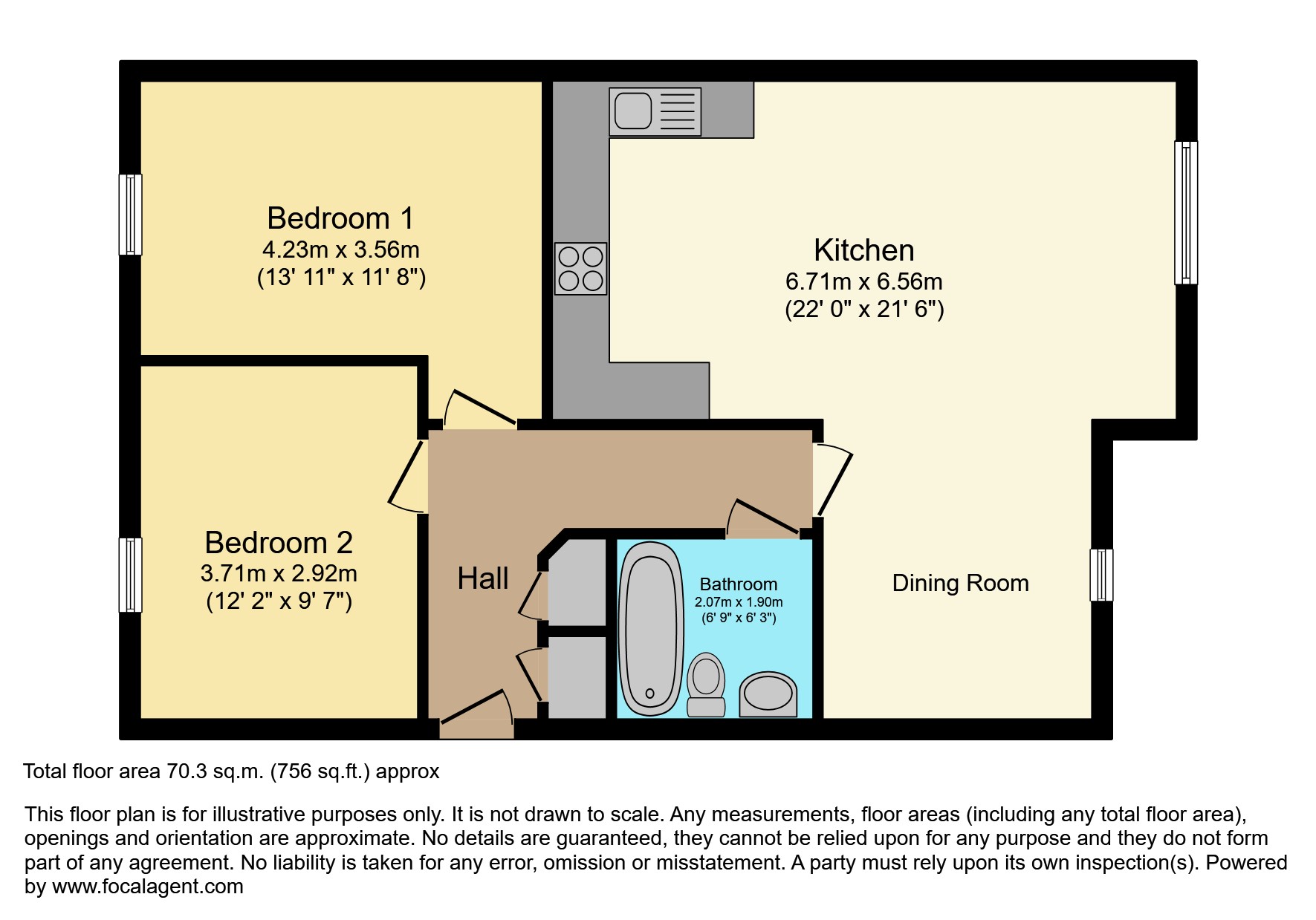 21 Jasmine Square, Reading, RG5 floorplan